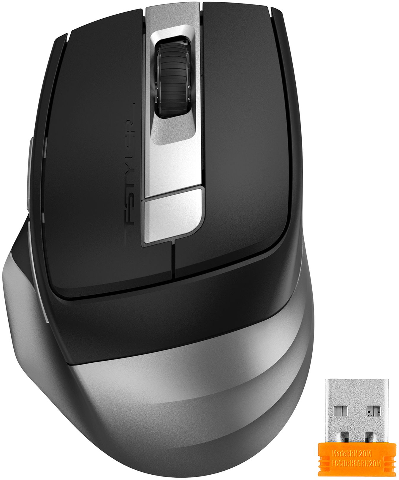 Мышь A4Tech Fstyler FB35CS серый/черный оптическая 2000dpi silent беспров. BT/Radio USB 5but (FB35CS USB SMOKY GREY)