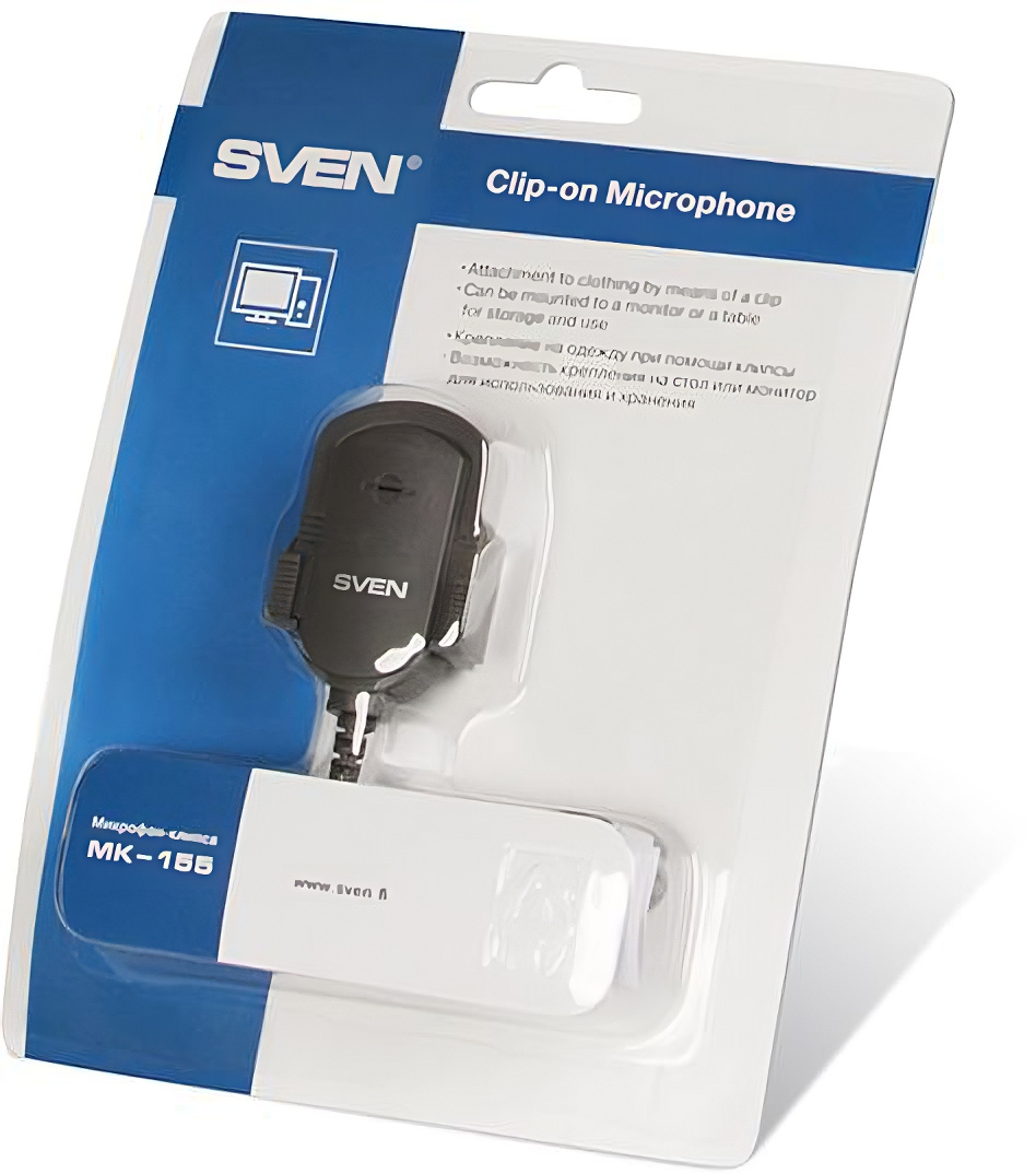 Микрофон проводной Sven MK-155 1.8м черный