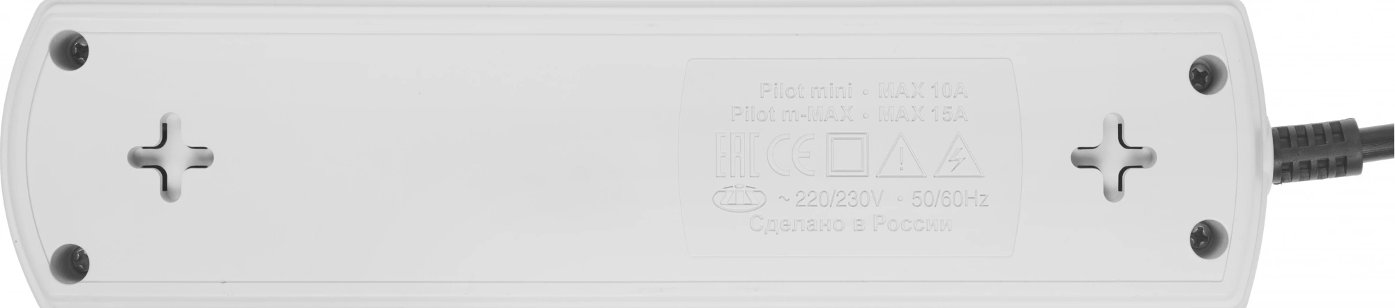 Сетевой фильтр Pilot mini 1.8м (4 розетки) белый (коробка)