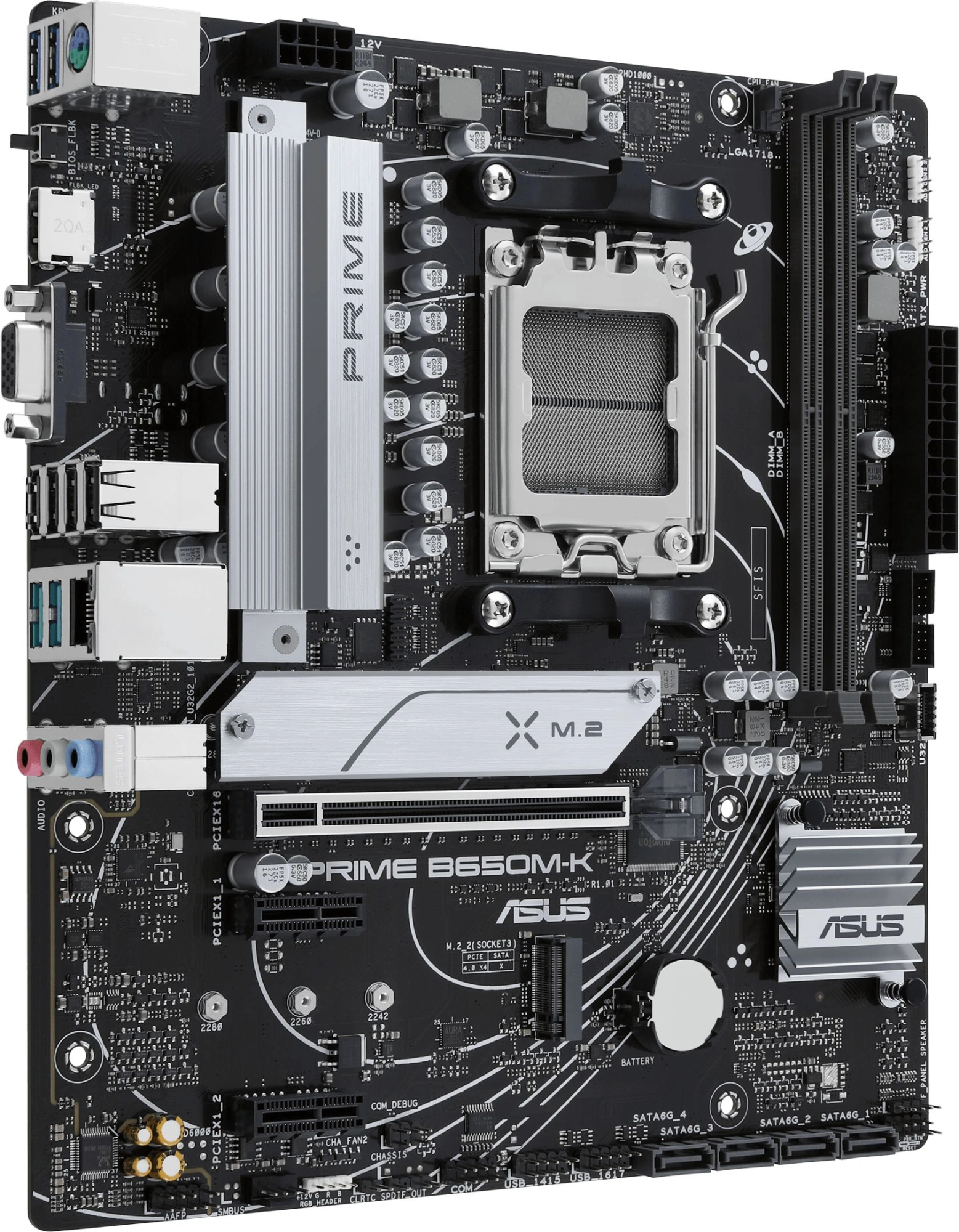Материнская плата Asus PRIME B650M-K Socket AM5 AMD B650 2xDDR5 mATX AC`97 8ch(7.1) 2.5Gg RAID+VGA+HDMI