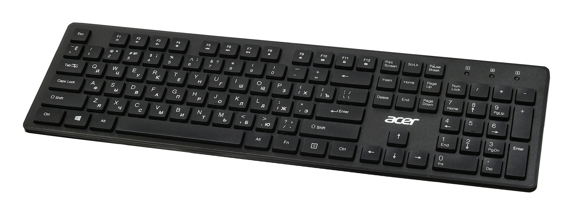 Клавиатура Acer OKW020 черный USB slim Multimedia (ZL.KBDEE.001) кабель 1.5м