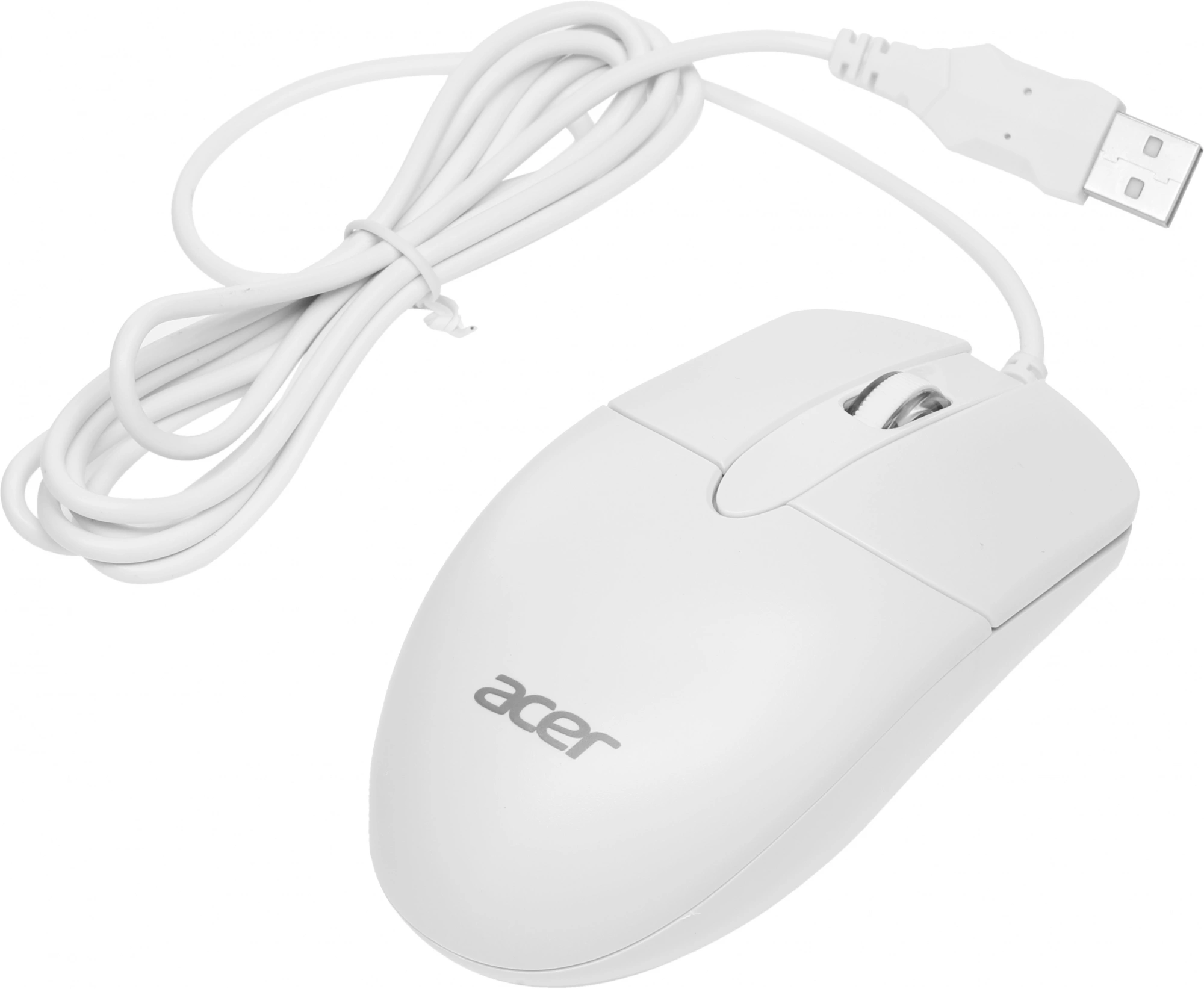Мышь Acer OMW300 белый оптическая 1200dpi USB 3but (ZL.MCECC.01V)
