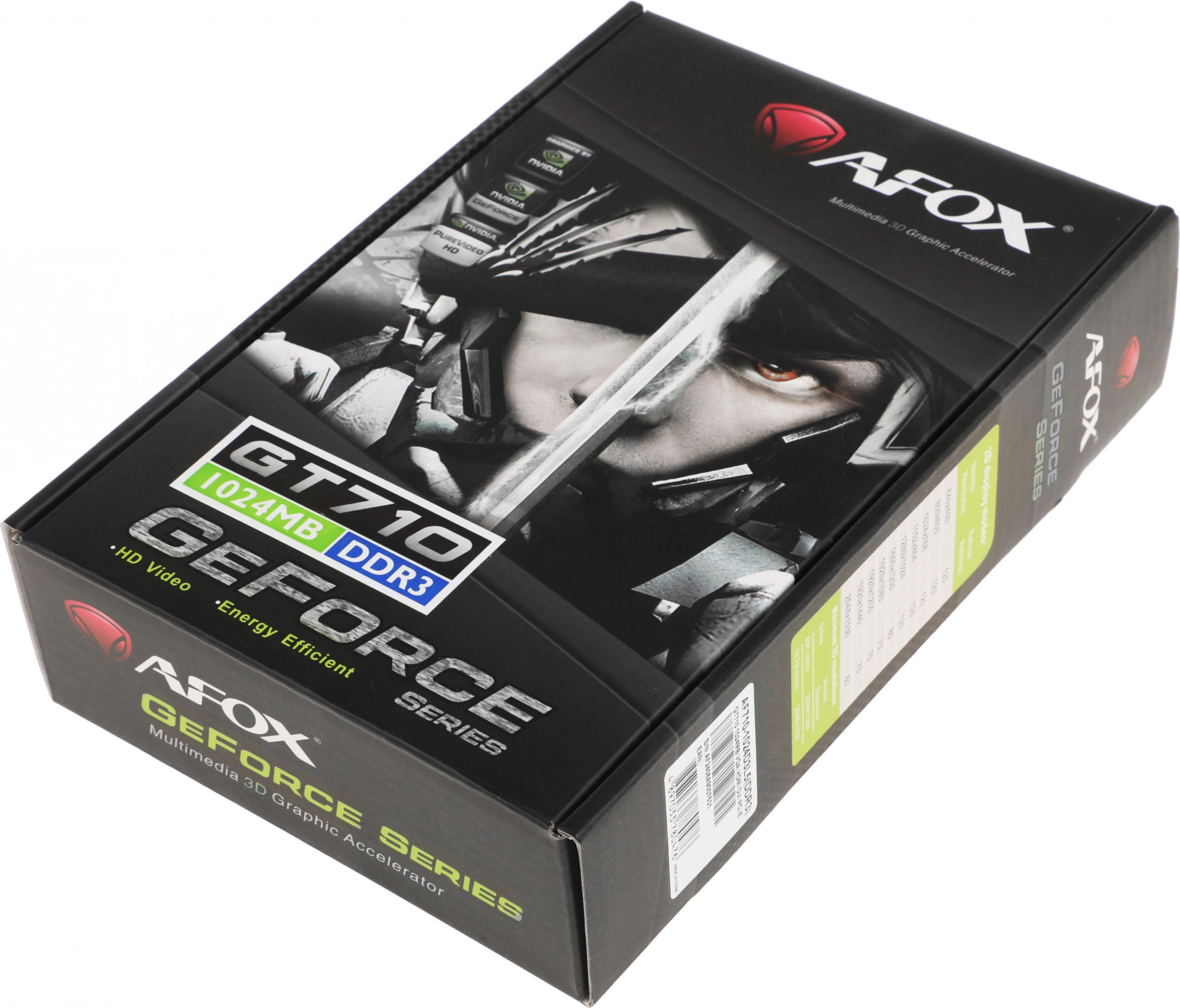 Видеокарта Afox PCI-E 2.0 AF710-1024D3L5 NVIDIA GeForce GT 710 1Gb 64bit GDDR3 954/1600 DVIx1 HDMIx1 CRTx1 HDCP Ret
