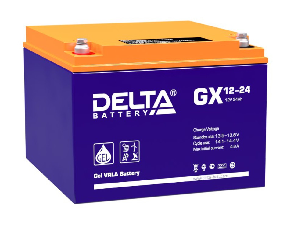 Аккумуляторная батарея Delta GX 12-24 (12V / 24Ah)