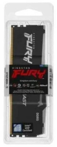 Память DDR5 32Gb 5200MHz Kingston KF552C40BBA-32 Fury Beast Black RGB RTL Gaming PC5-41600 CL40 DIMM 288-pin 1.25В dual rank с радиатором Ret