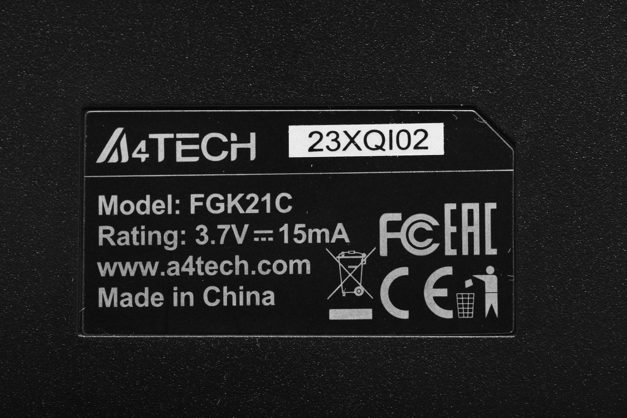 Числовой блок A4Tech FGK21C серый USB беспроводная slim для ноутбука