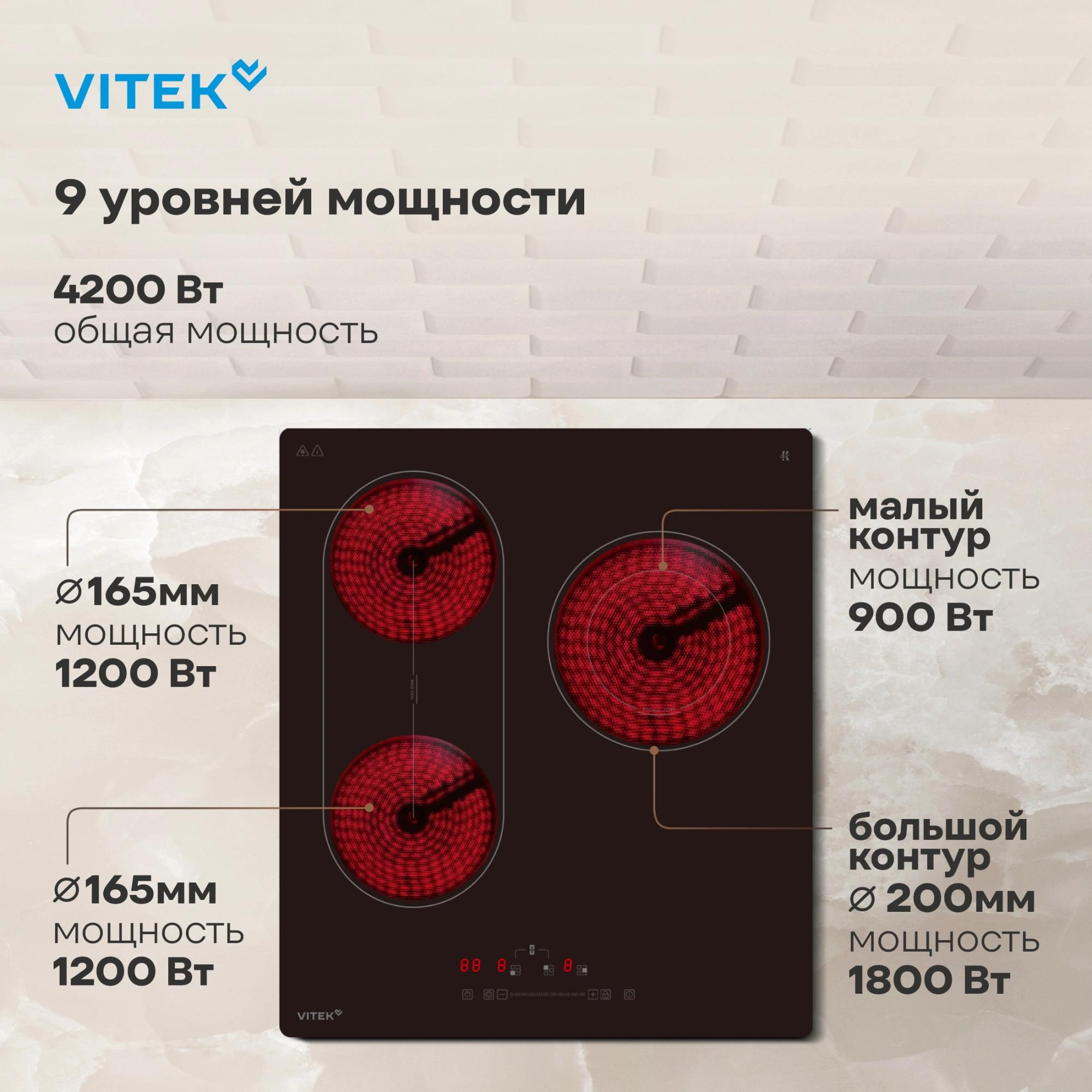 Варочная поверхность Vitek VHE4320 черный
