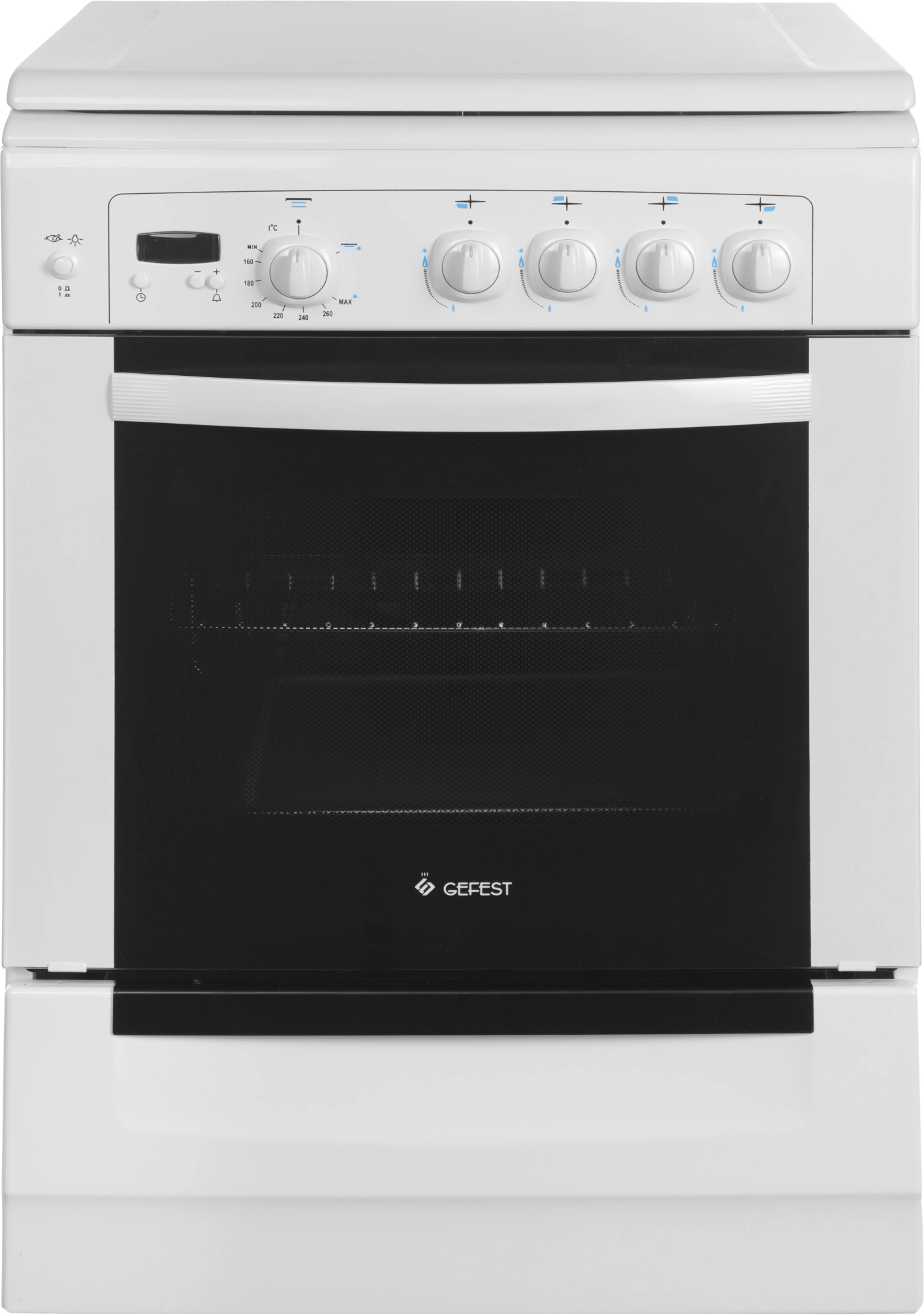 Плита Газовая Gefest 6100-03 белый (металлическая крышка) реш.чугун