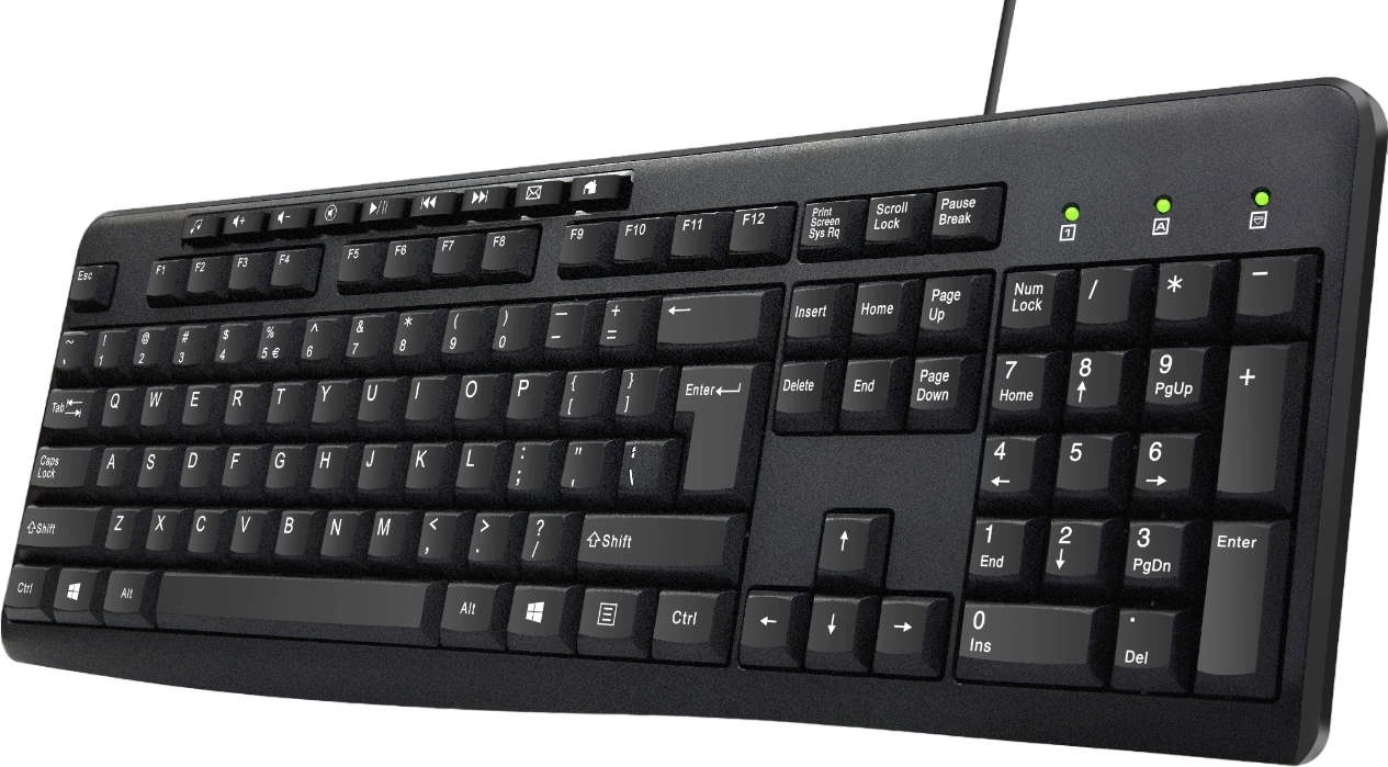 Клавиатура Оклик 305M черный USB Multimedia (1659987)