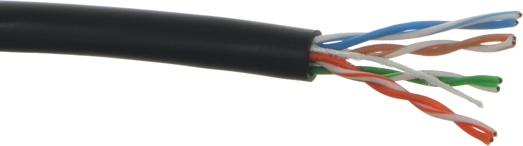 Кабель информационный NTSS NTSS-OUT-UTP4-5Е-PE-BL кат.5E UTP 4 пары 24AWG PE внешний 305м черный