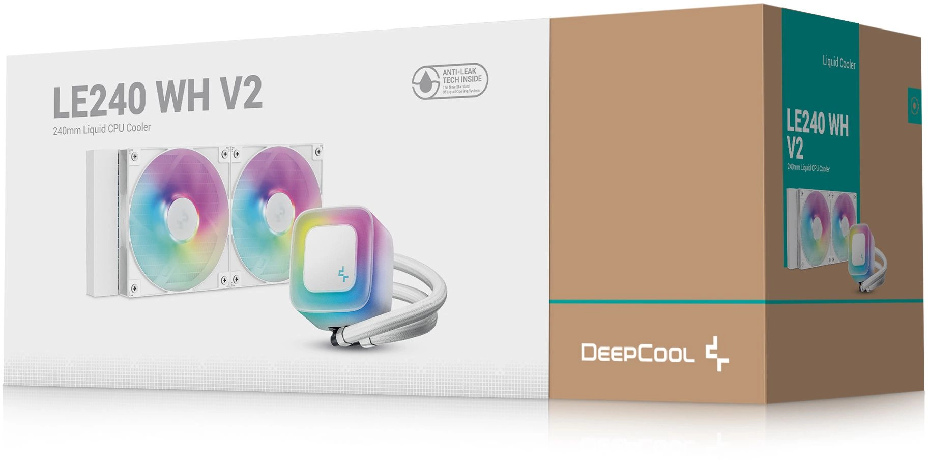 Система водяного охлаждения Deepcool LE240 WH V2 ARGB Soc-AM5/AM4/1200/1700/1851 белый 4-pin 28.2-31.6dB Al 220W 1359gr Ret (R-LE240-WHAMMN-G-2)