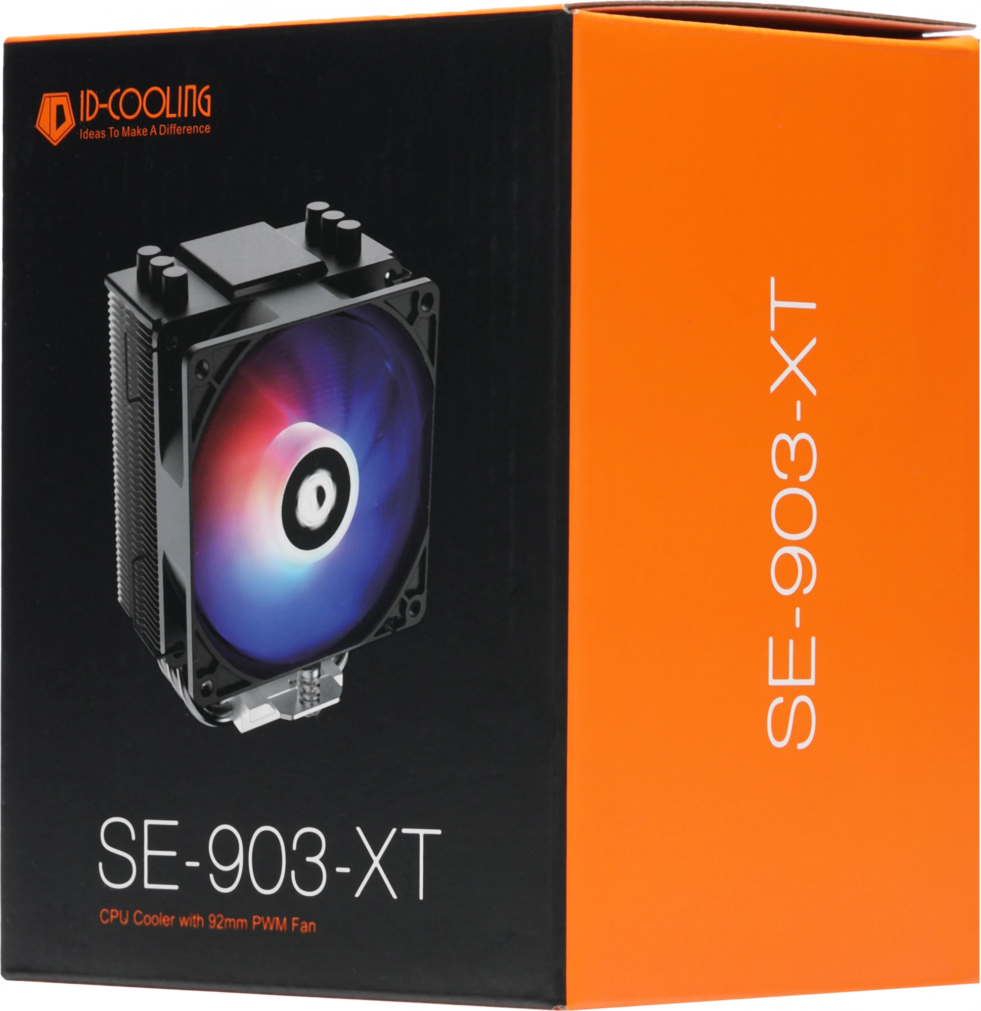 Устройство охлаждения(кулер) ID-Cooling SE-903-XT RGB Soc-AM5/AM4/1200/1700/1851 черный 4-pin 14-26dB Al+Cu 130W 650gr Ret