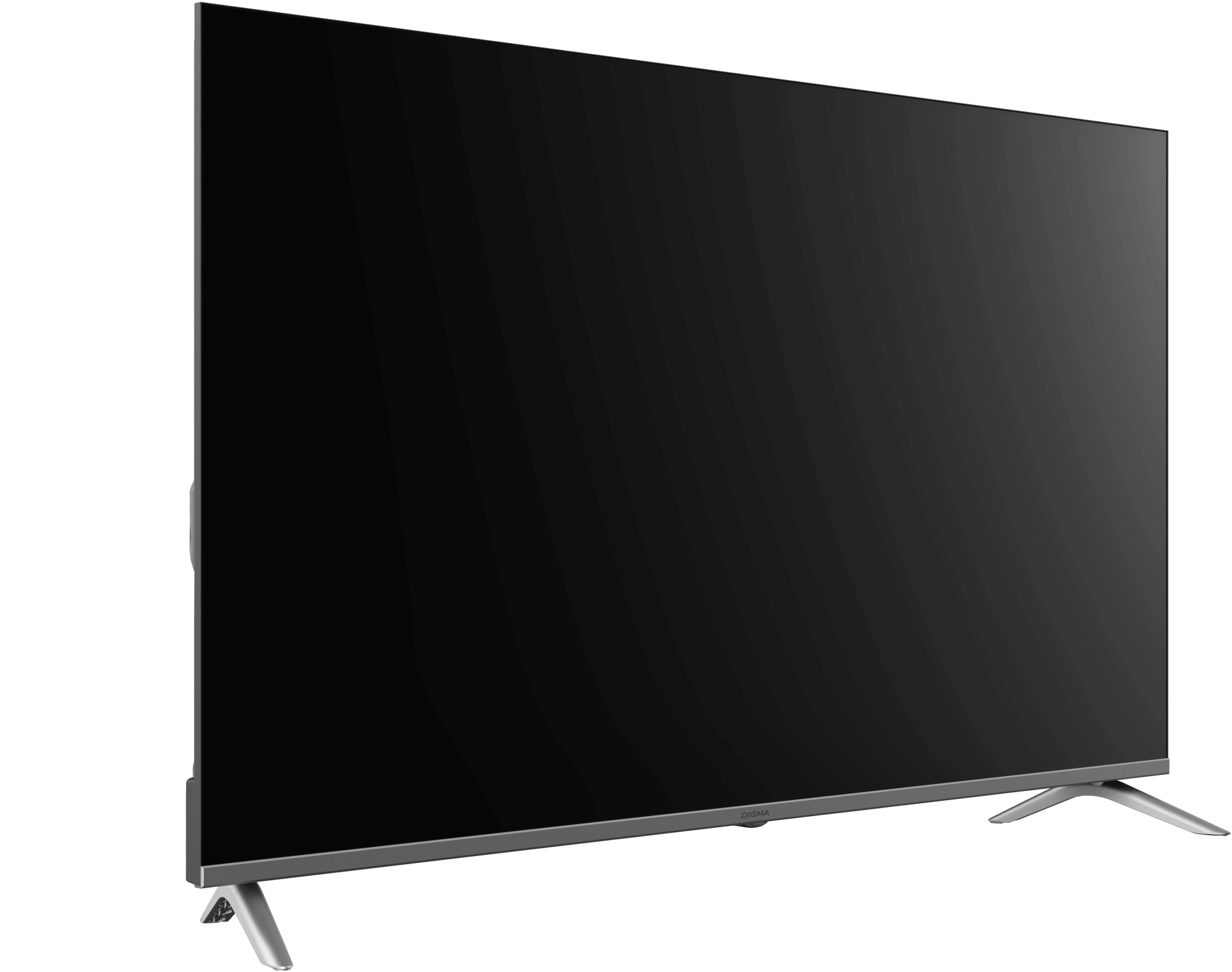 Телевизор LED Digma 55" DM-LED55UBB41 Android TV Frameless Metal темно-серебристый/серебристый 4K Ultra HD 60Hz DVB-T DVB-T2 DVB-C DVB-S DVB-S2 USB WiFi Smart TV