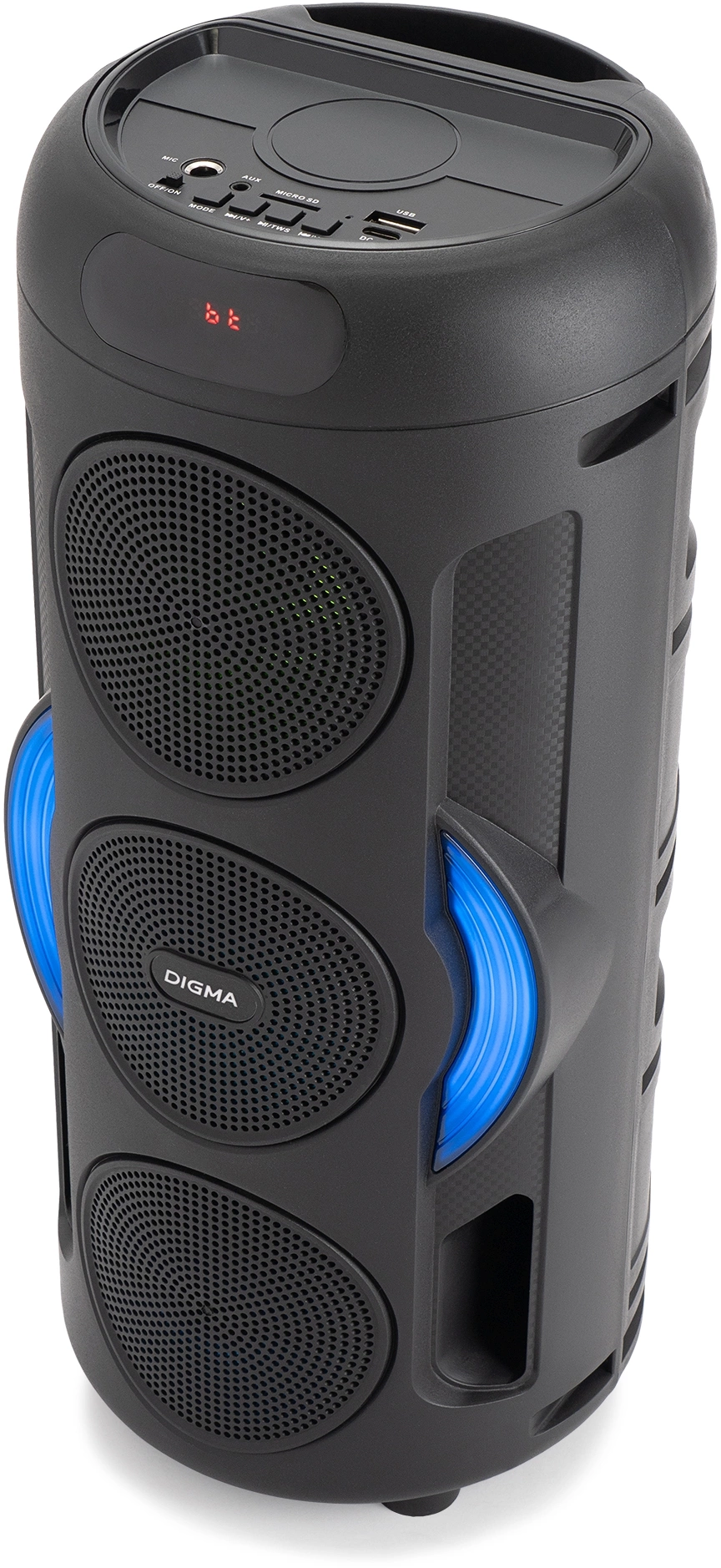 Минисистема Digma D-MC1721 черный 10Вт FM USB BT micro SD
