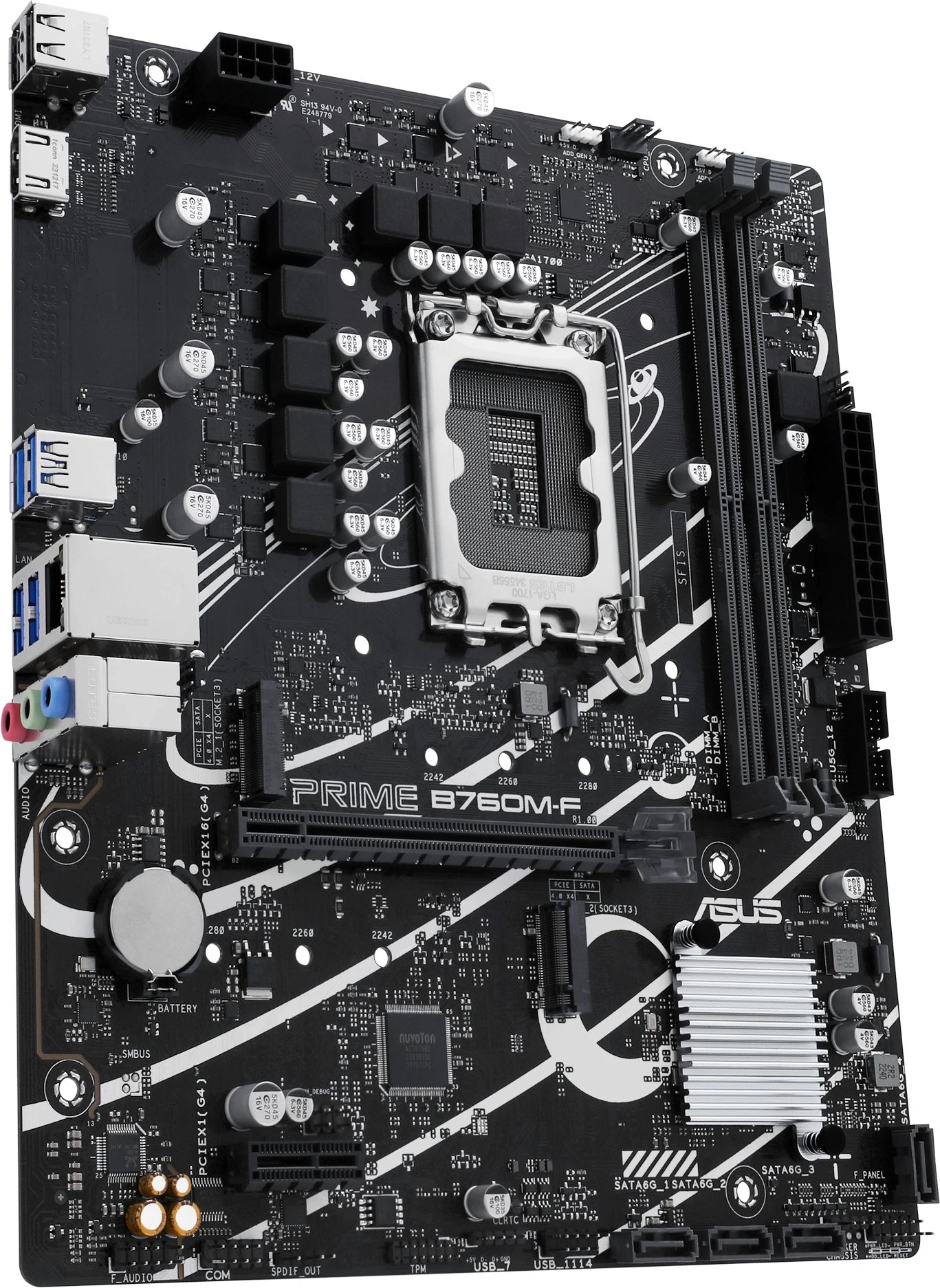 Материнская плата Asus PRIME B760M-F Soc-1700 Intel B760 2xDDR5 mATX AC`97 8ch(7.1) GbLAN RAID+HDMI