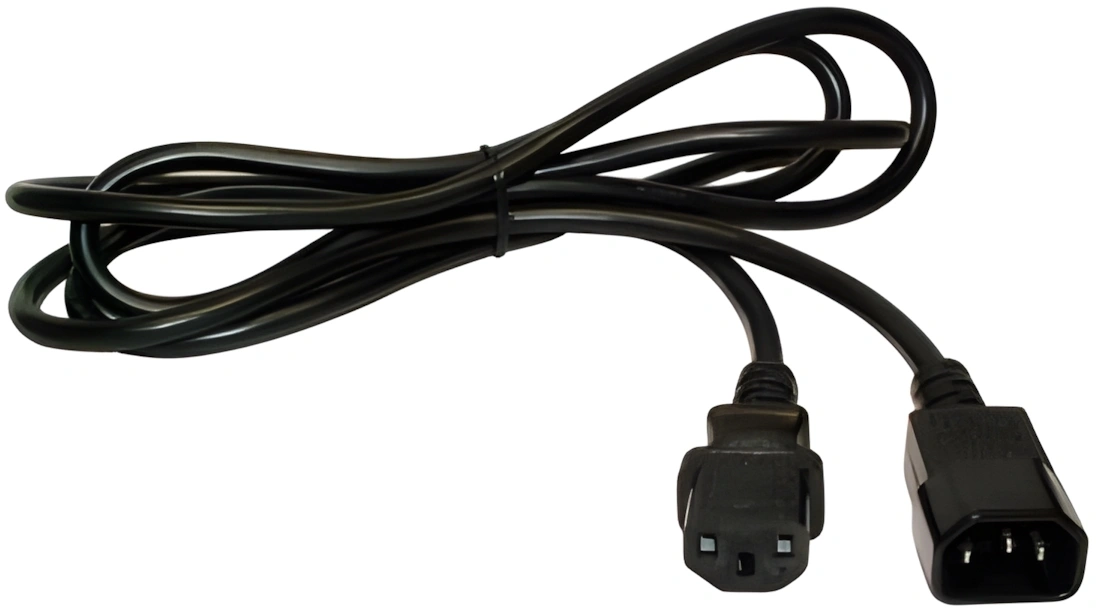 Шнур питания Lanmaster LAN-PP13/14-0.5-BK C13-С14 проводник.:3x0.75мм2 0.5м 220В черный