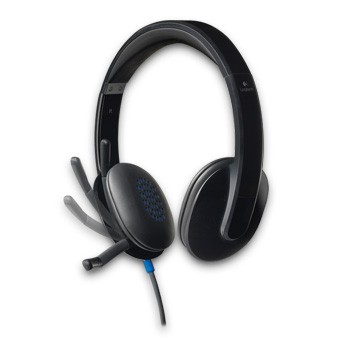 Наушники с микрофоном Logitech H540 черный 1.8м накладные USB оголовье (981-000480)