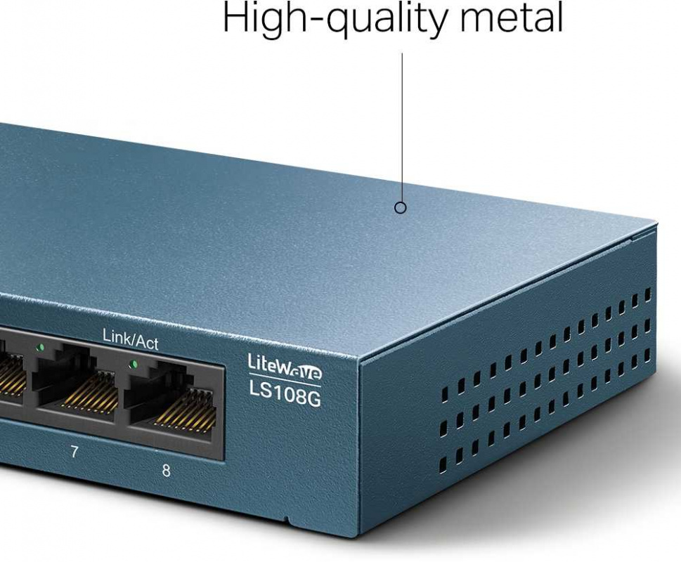 Коммутатор TP-Link LS108G (L2) 8x1Гбит/с неуправляемый
