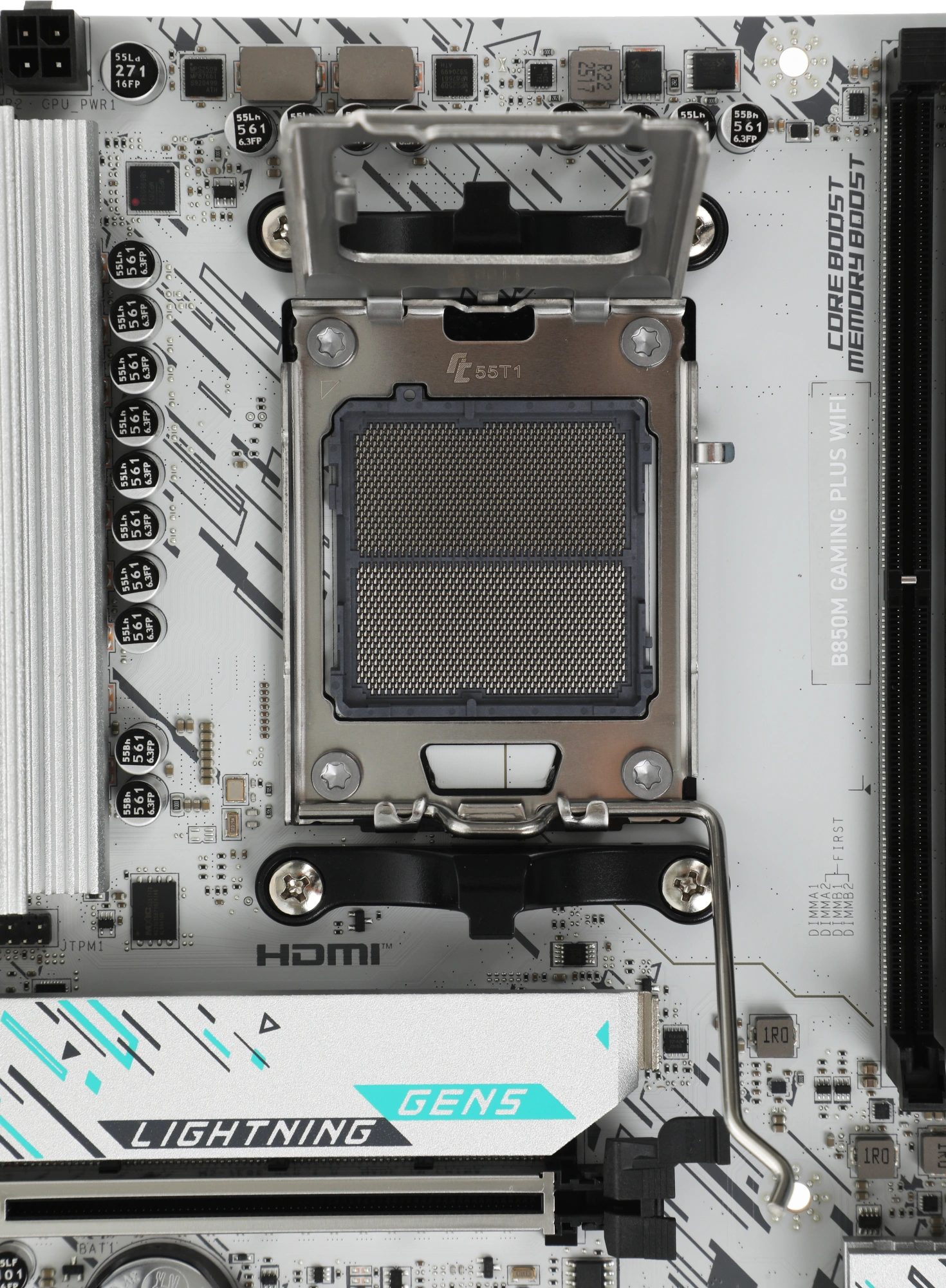 Материнская плата MSI B850M GAMING PLUS WIFI Socket AM5 AMD B850 4xDDR5 mATX AC`97 8ch(7.1) 5Gigabit RAID+HDMI+DP