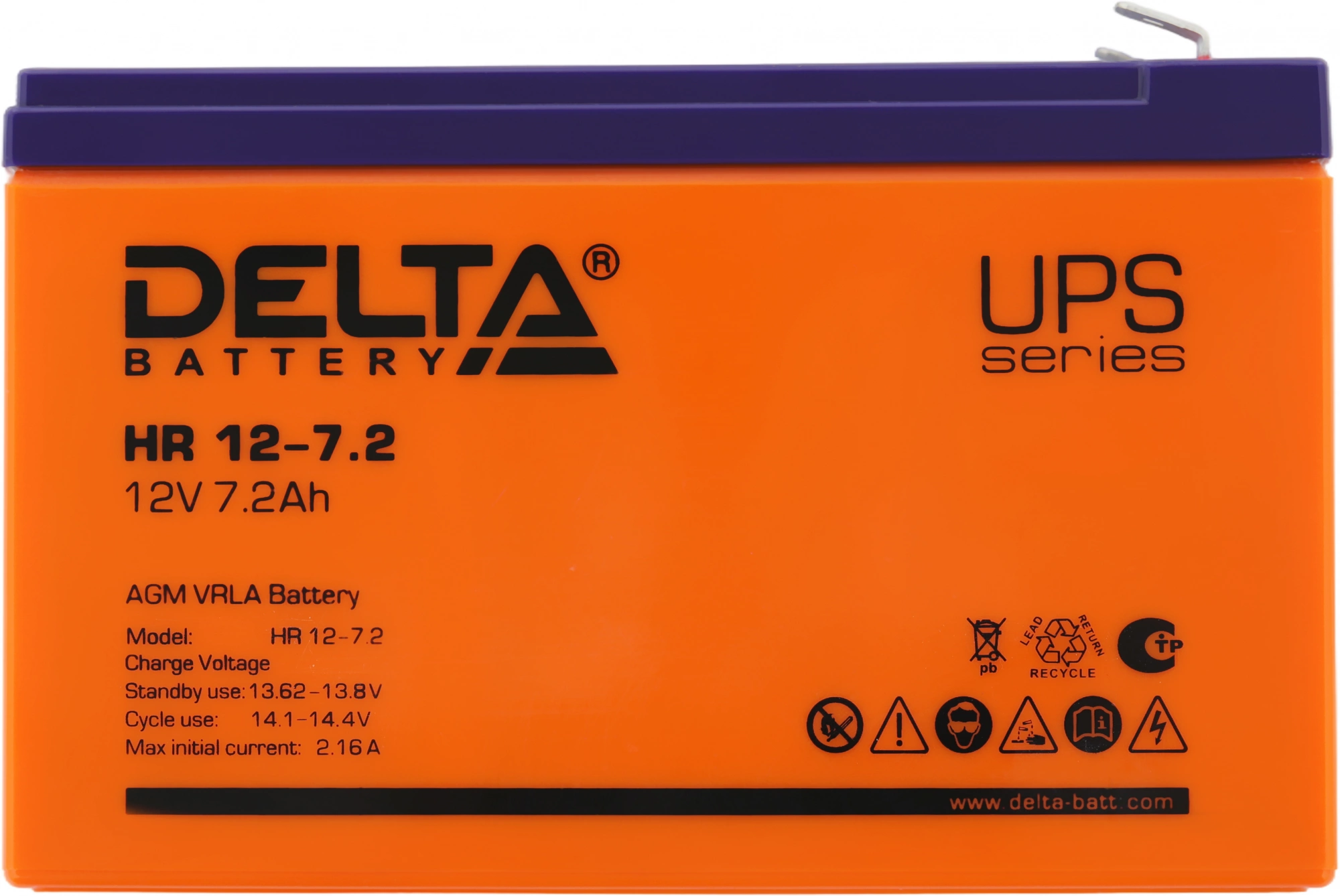 Батарея для ИБП Delta HR 12-7.2 12В 7.2Ач
