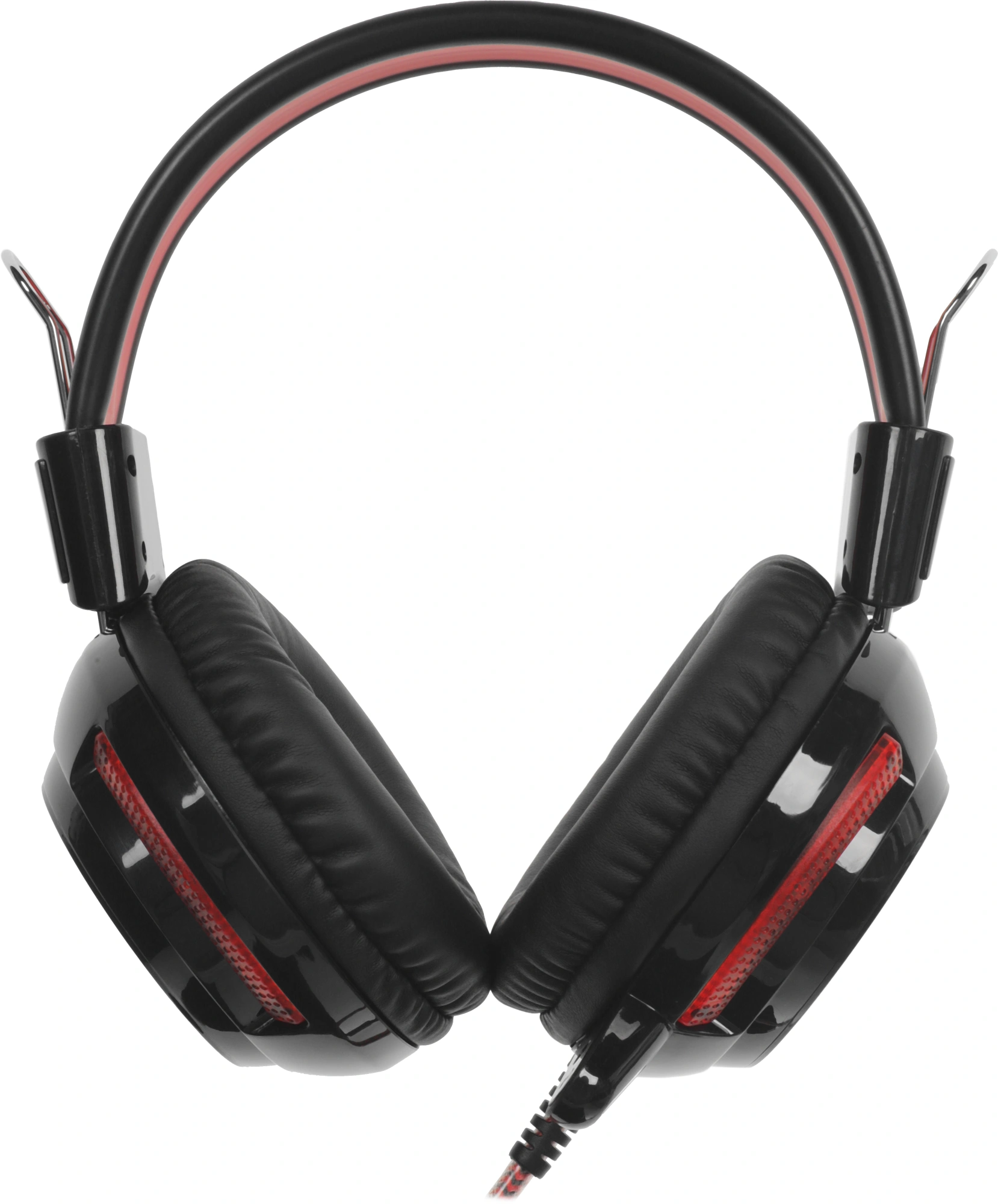 Наушники с микрофоном Оклик HS-G300 ARMAGEDDON черный/красный 2.2м мониторные оголовье (337457)