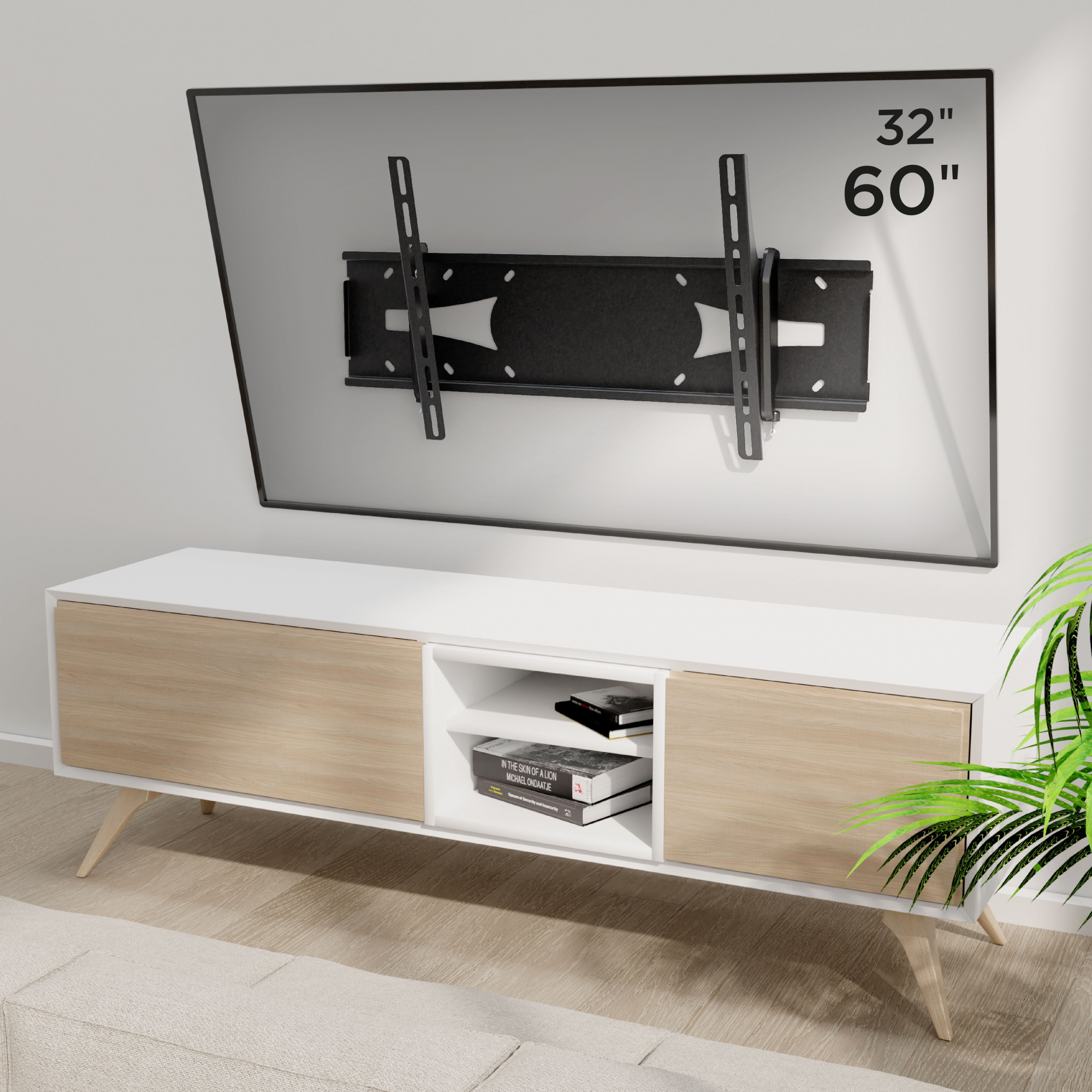 Кронштейн для телевизора Holder PTS-4006 черный 32"-60" макс.40кг настенный наклон
