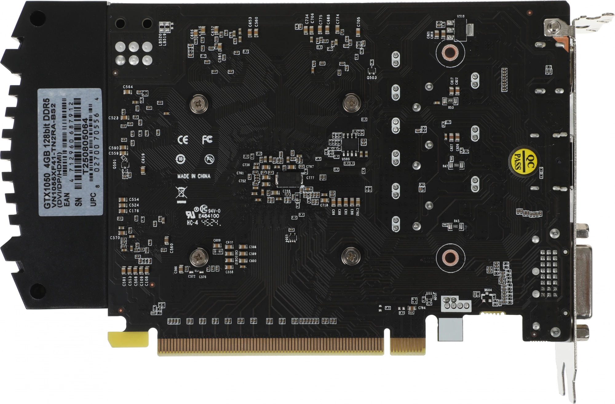 Видеокарта Biostar PCI-E 3.0 VN1055XF41 NVIDIA GeForce GTX 1050 4Gb 128bit GDDR5 1354/7000 DVIx1 HDMIx1 DPx1 HDCP Ret