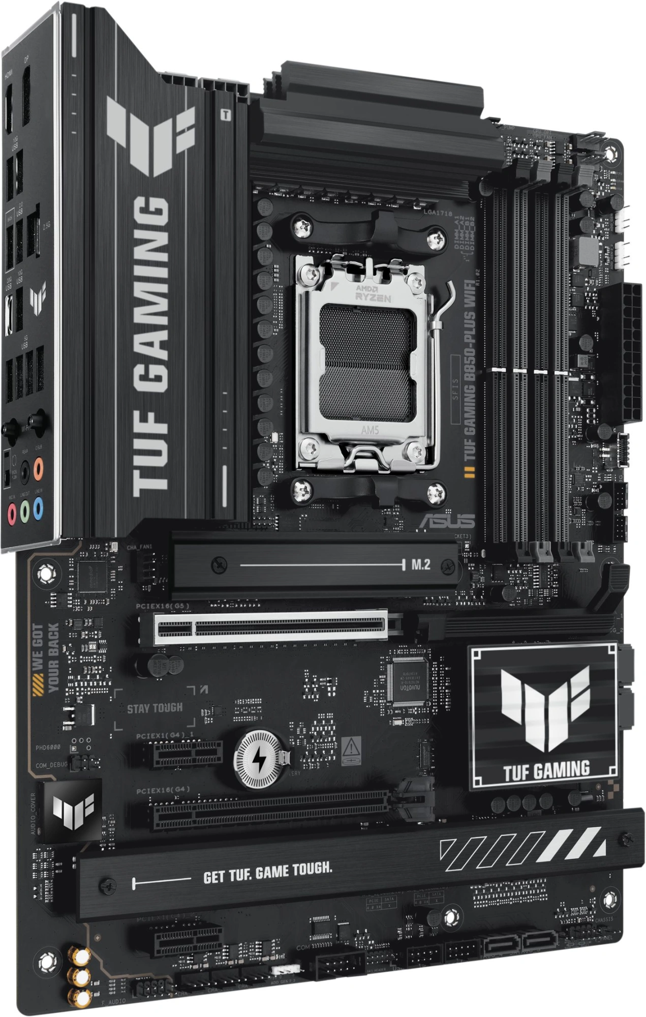 Материнская плата Asus TUF GAMING B850-PLUS WIFI Socket AM5 AMD B850 4xDDR5 ATX AC`97 8ch(7.1) 2.5Gg RAID+HDMI+DP