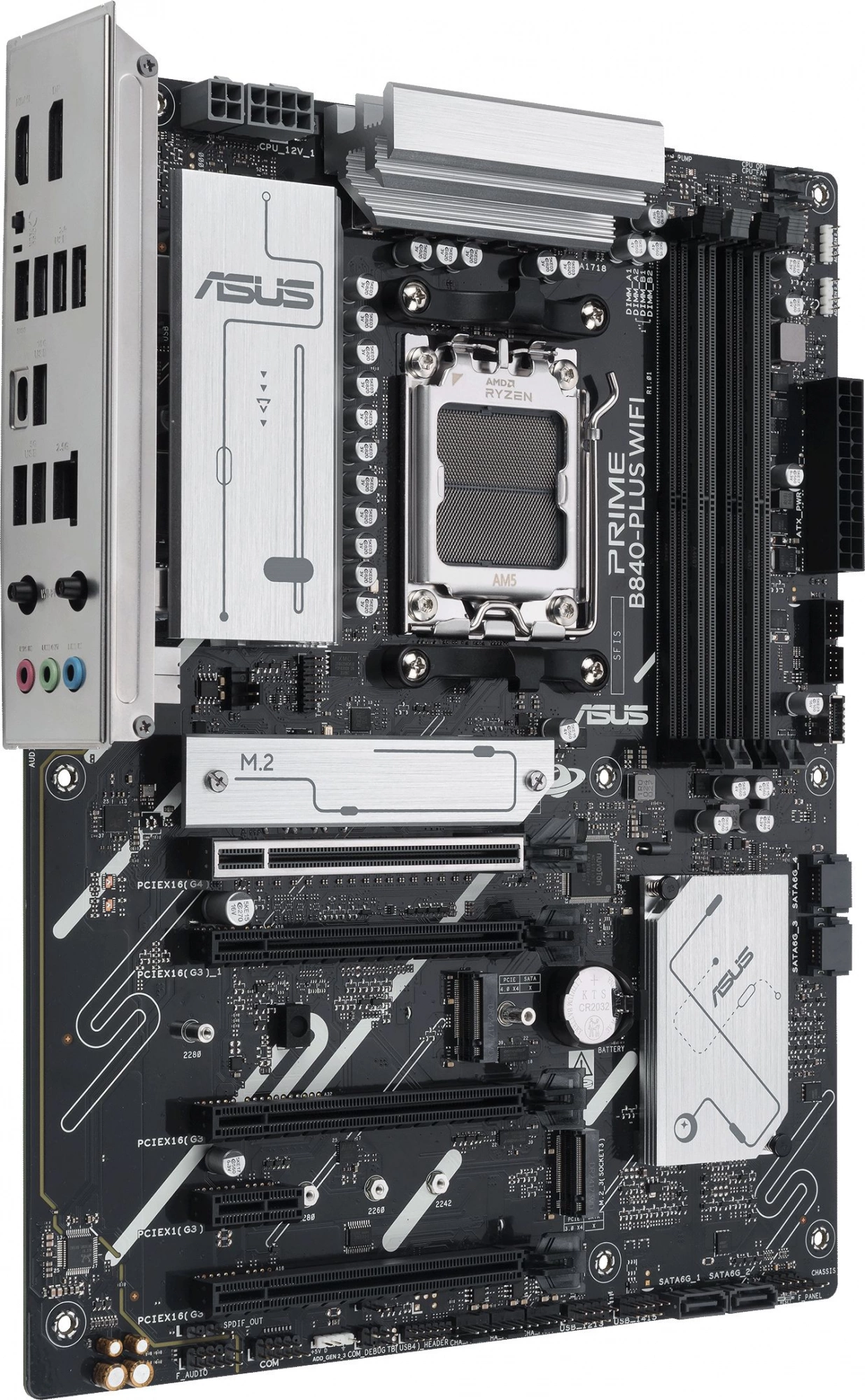 Материнская плата Asus PRIME B840-PLUS WIFI Socket AM5 AMD B840 4xDDR5 ATX AC`97 8ch(7.1) 2.5Gg RAID+HDMI+DP