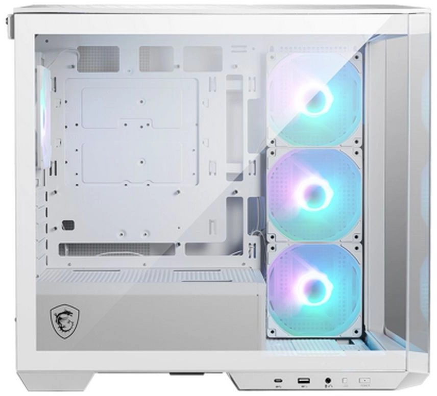 Корпус MSI MAG Pano M100R PZ белый без БП mATX 3x120mm 4x140mm 1xUSB3.1 audio CardReader AirDuct bott PSU