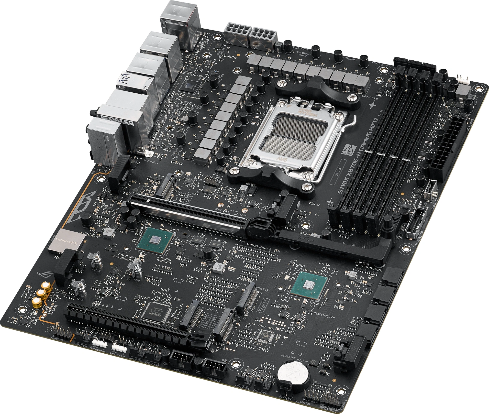 Материнская плата Asus ROG STRIX X870E-H GAMING WIFI7 Socket AM5 AMD X870E 4xDDR5 ATX AC`97 8ch(7.1) 5Gigabit RAID+HDMI