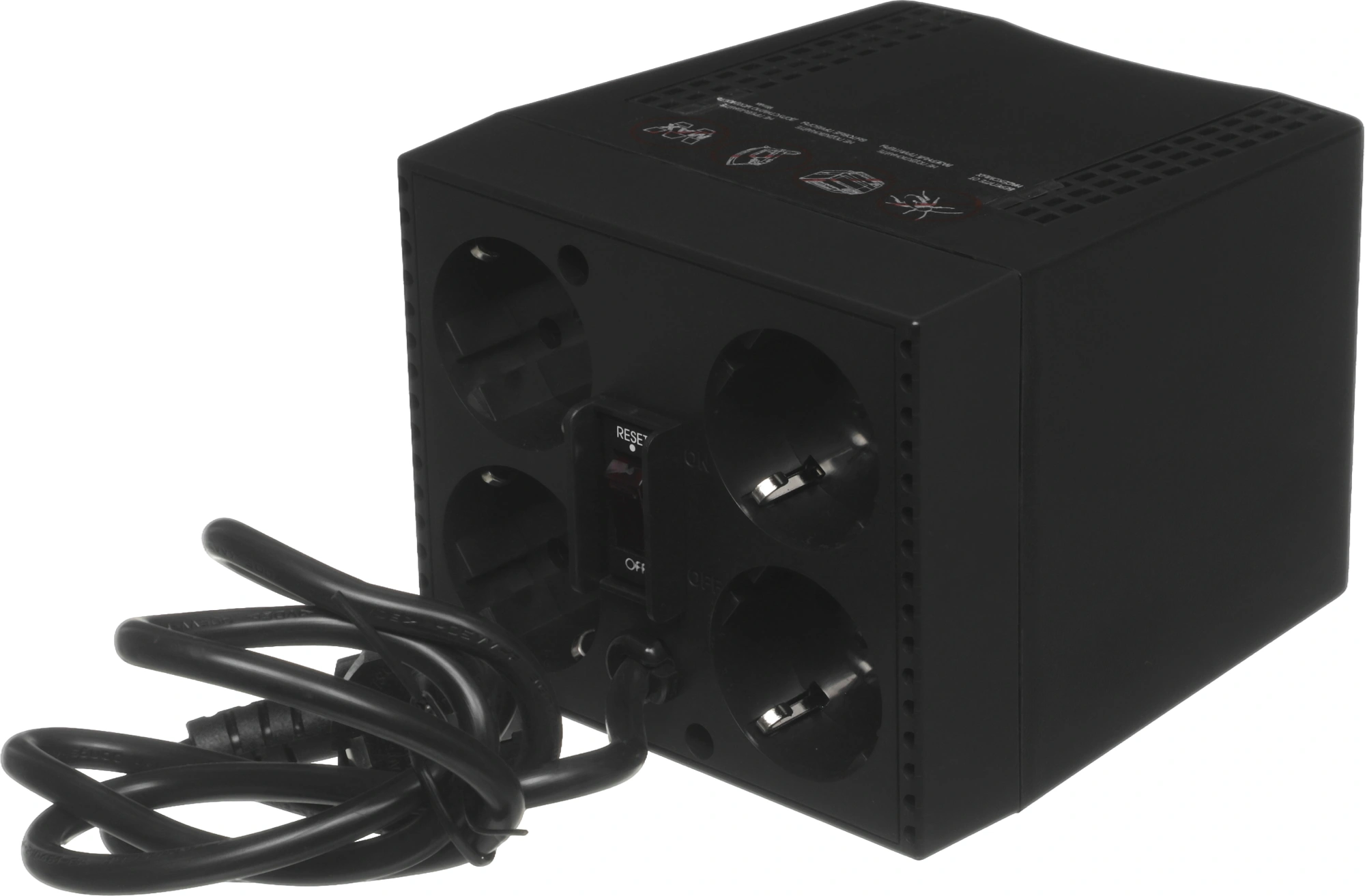 Стабилизатор напряжения Powercom TCA-1200 600Вт 1200ВА черный