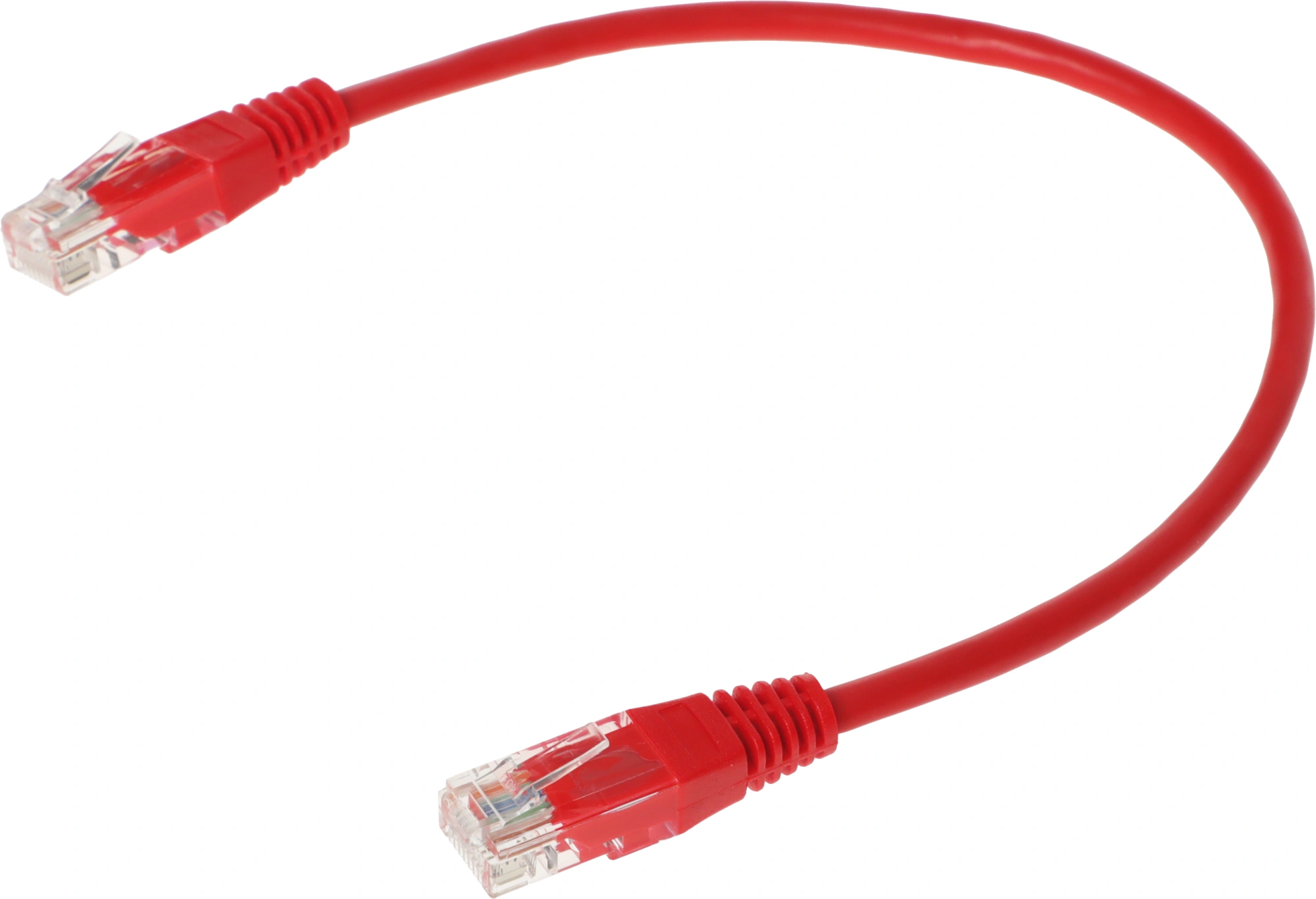 Патч-корд Lanmaster TWT-45-45-0.3-RD RJ-45 вил.-вилка RJ-45 кат.5E 0.3м красный ПВХ (уп.:1шт)