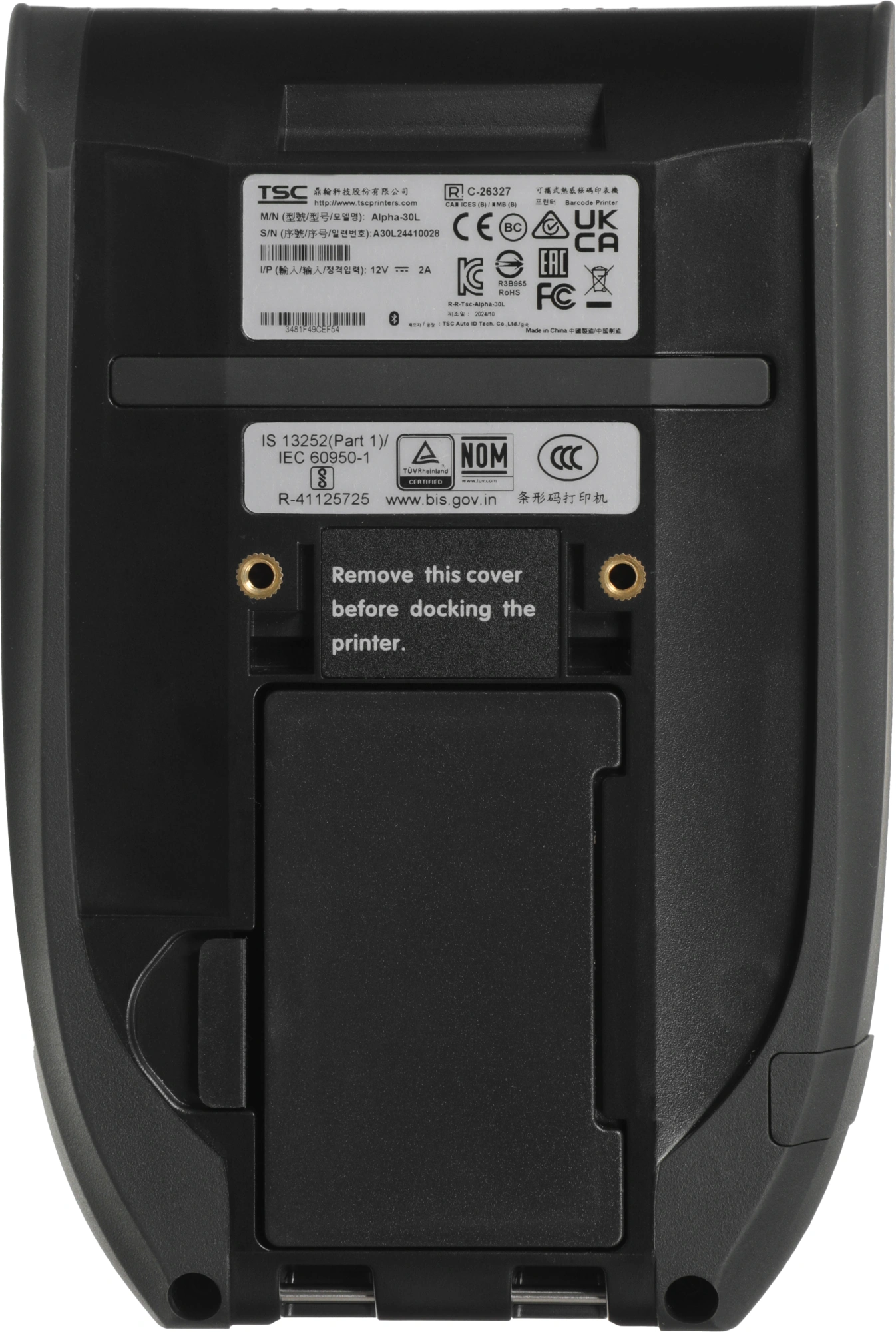 Термопринтер TSC Alpha-30L (A30L-A001-0002) 203dpi 127мм/с 2.3"/USB/BT для печ.этик. черный