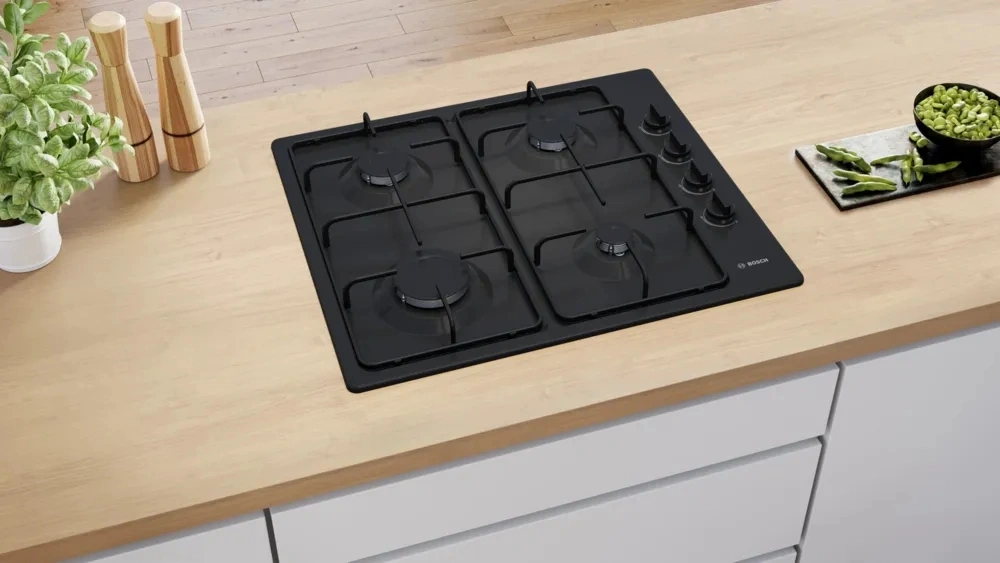 Газовая варочная поверхность Bosch PBP6C6K80Q черный