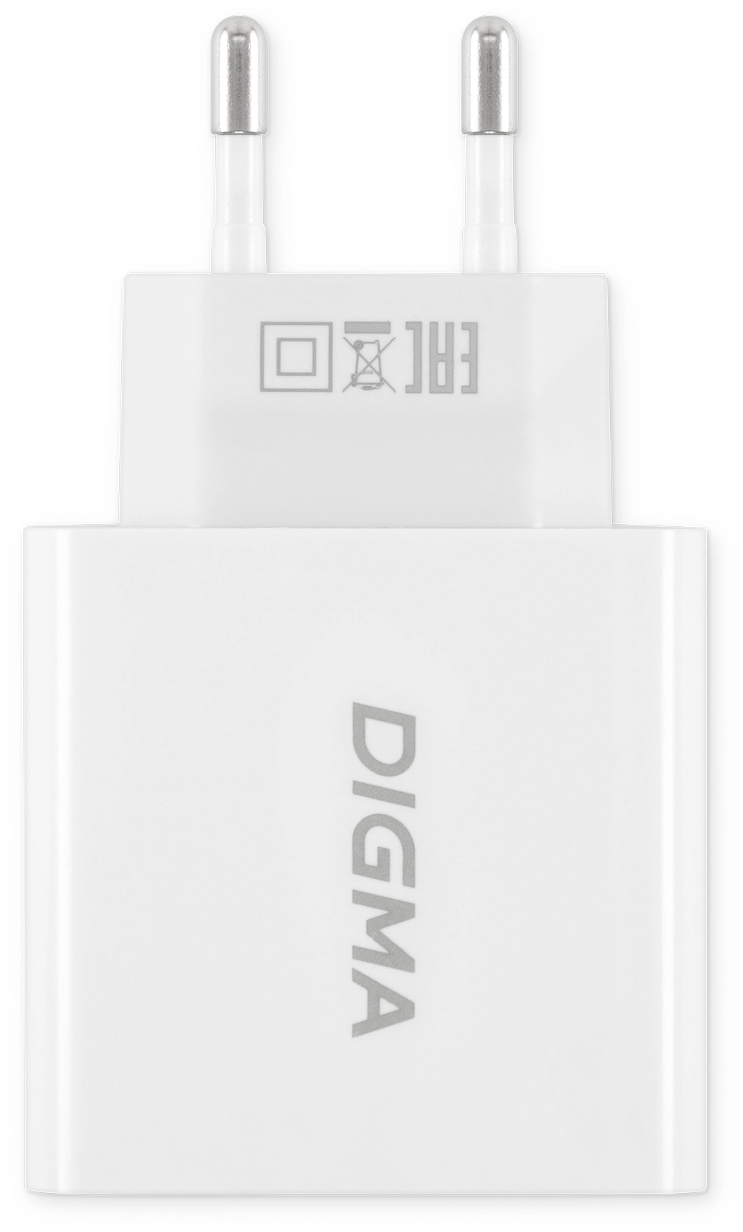 Сетевое зар./устр. Digma DGWC-3U-5A-WG 30W 3A (PD+QC) 3xUSB универсальное белый
