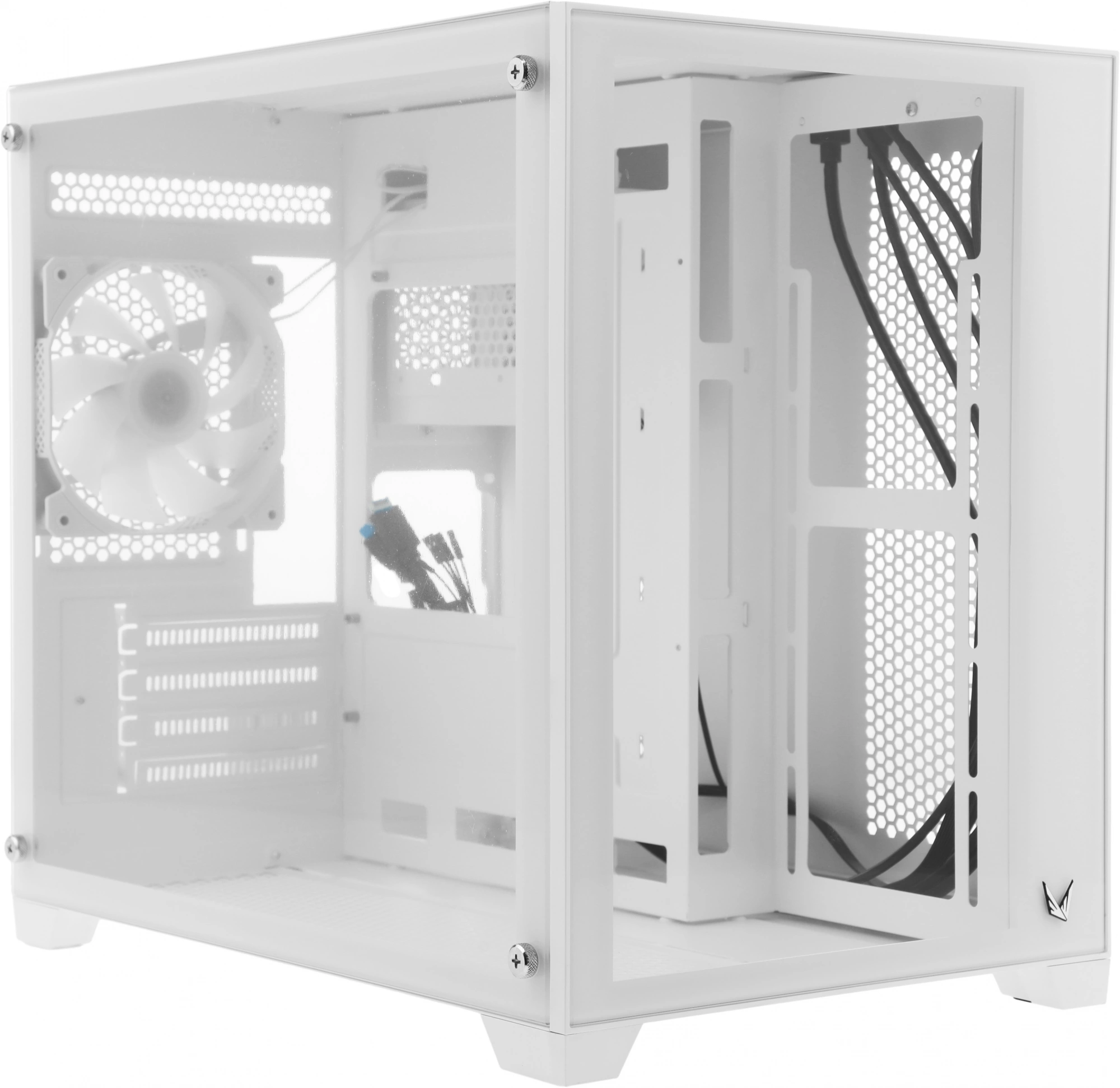Корпус Formula Crystal Z5 TG белый без БП mATX 11x120mm 2xUSB2.0 1xUSB3.0 audio bott PSU