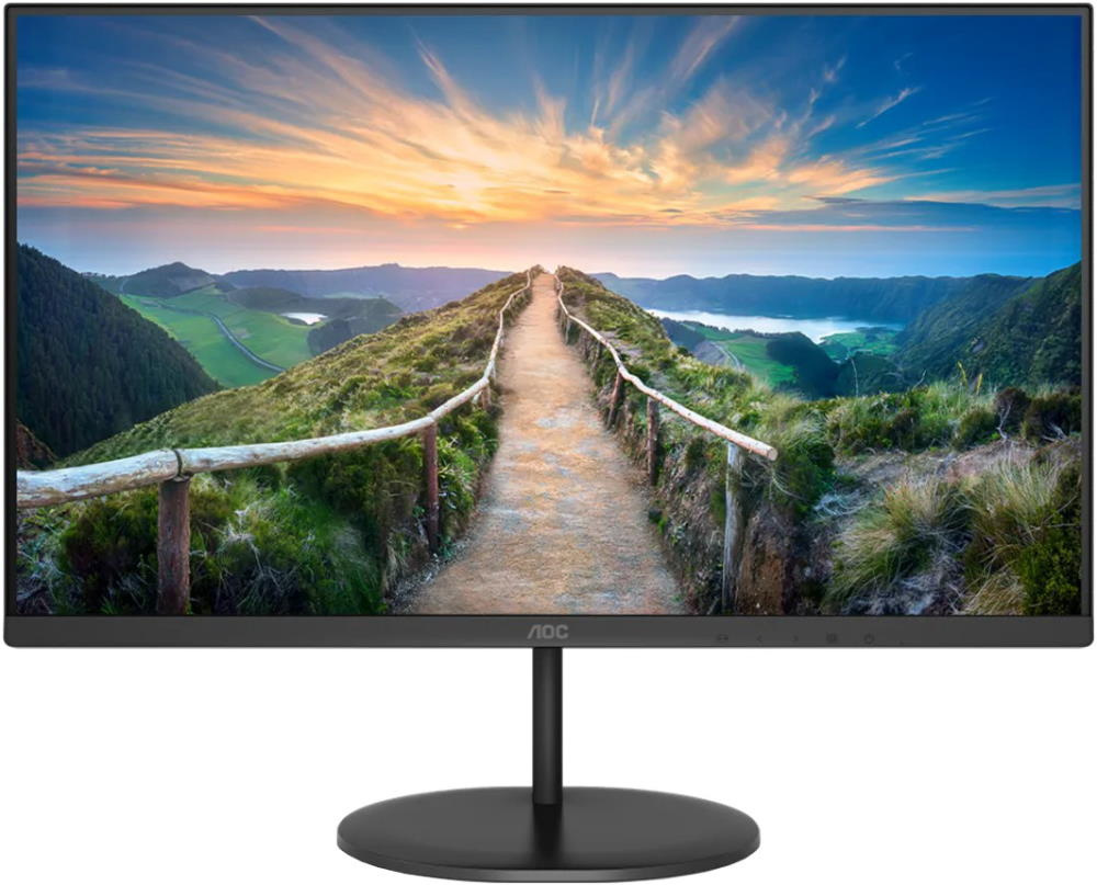 Монитор AOC 23.8" Value Line Q24V4EA черный IPS LED 16:9 HDMI M/M матовая 250cd 178гр/178гр 2560x1440 75Hz DP 2K 3.45кг