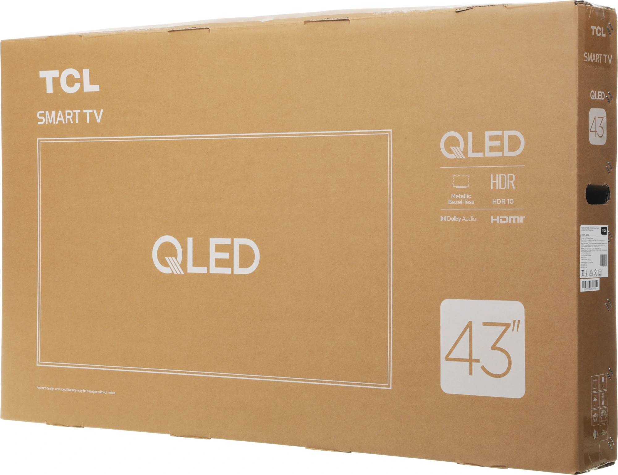 Телевизор LED TCL 43" 43S5K черный FULL HD 60Hz DVB-T DVB-T2 DVB-C DVB-S DVB-S2 USB WiFi Smart TV