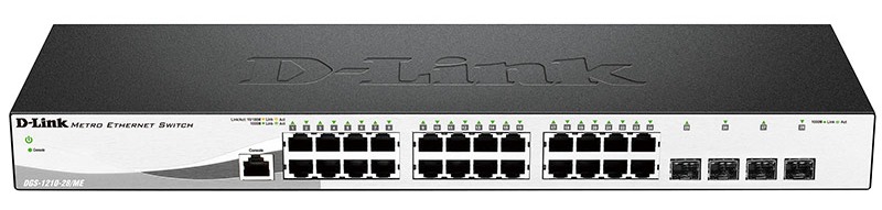 Коммутатор D-Link DGS-1210-28/ME/A2B 24x1Гбит/с 24xКомбо(1000BASE-T/SFP) 4SFP управляемый