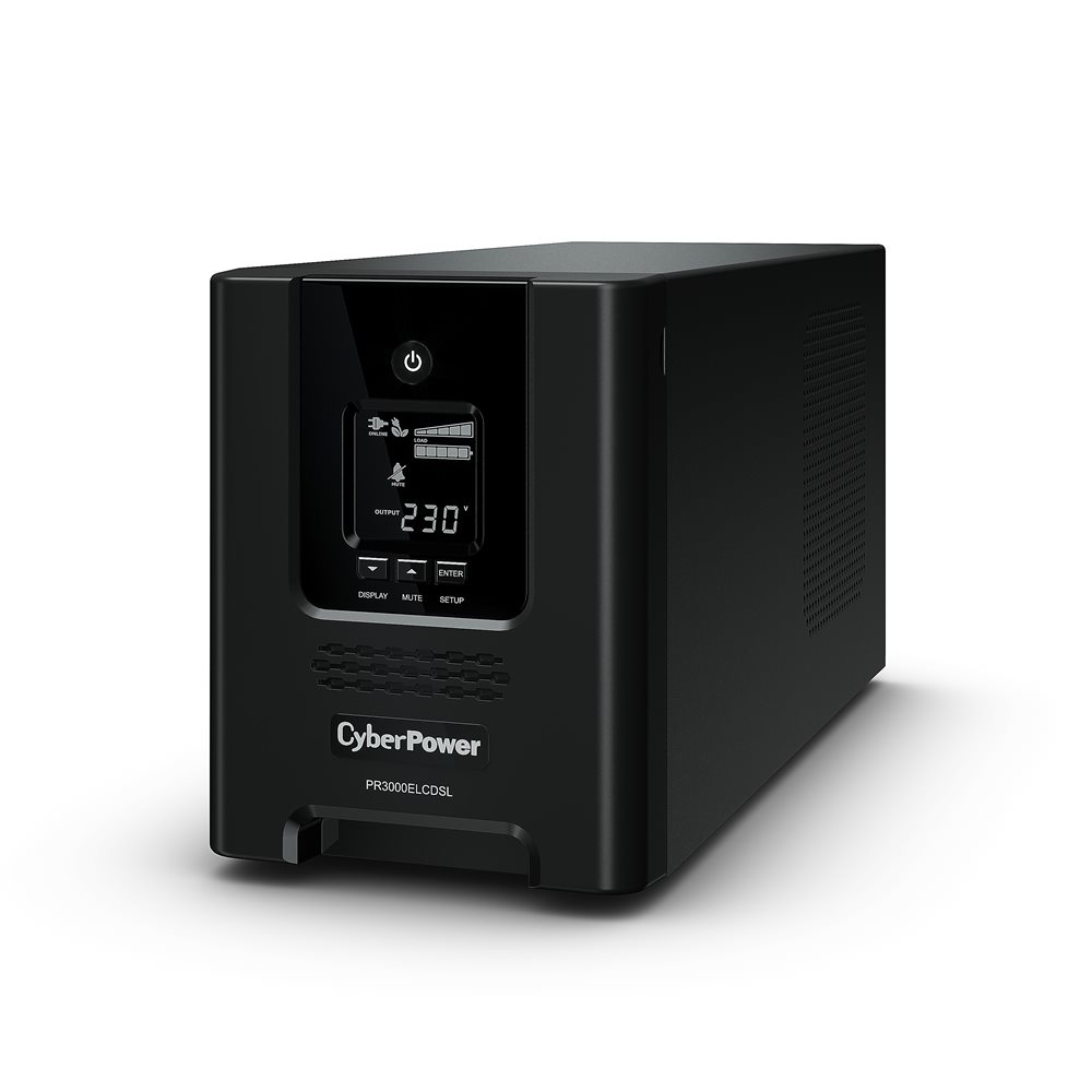 PR3000ELCDSL - Источник бесперебойного питания линейно-интерактивный CyberPower PR3000ELCDSL 3000ВА/2700Вт USB/RS-232/EPO/SNMPslot (8 IEC С13, 1 IEC C19)