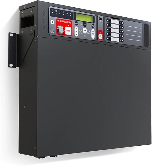 Прибор управления оповещением Rubezh Sonar SPM-B10050-AW настенный 500Вт черный (RBZ-219759)