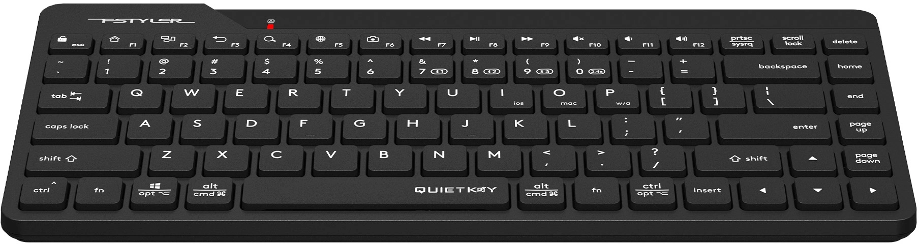 Клавиатура A4Tech FBK22 AS черный USB беспроводная BT/Radio