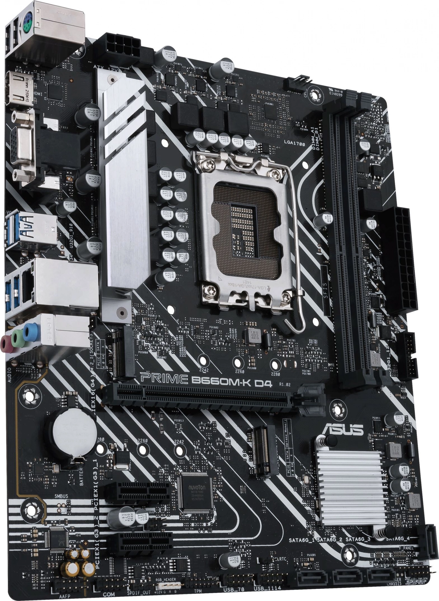 Материнская плата Asus PRIME B660M-K D4 Soc-1700 Intel B660 2xDDR4 mATX AC`97 8ch(7.1) GbLAN RAID+VGA+HDMI