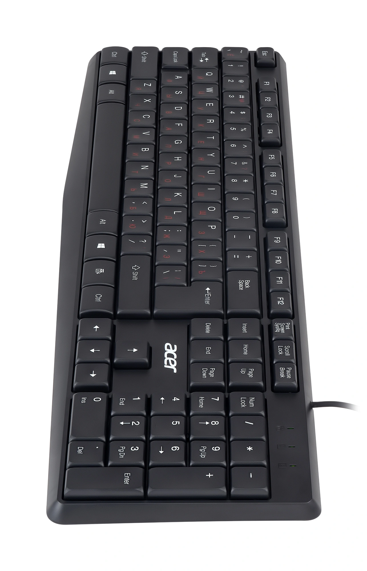 Клавиатура Acer OKW121 черный USB (ZL.KBDEE.00B) кабель 1.5м