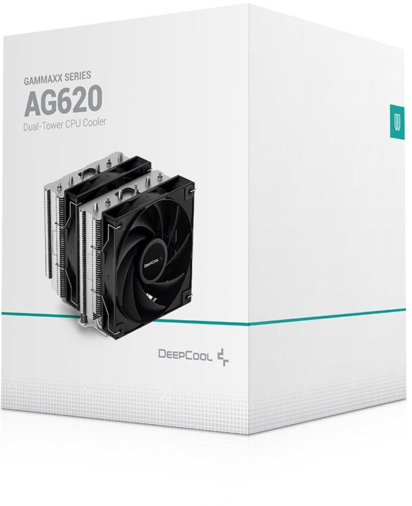 Устройство охлаждения(кулер) Deepcool AG620 Soc-AM5/AM4/1200/1700/1851 черный 4-pin 15-29dB Al+Cu 260W 1300gr Ret (R-AG620-BKNNMN-G-1)