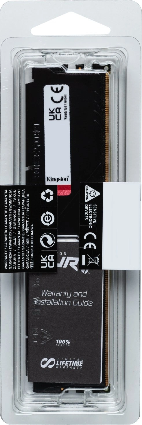 Память DDR5 32GB 5600MHz Kingston KF556C40BB2-32 Fury Beast Black RTL Gaming PC5-44800 CL40 DIMM 288-pin 1.25В single rank с радиатором Ret