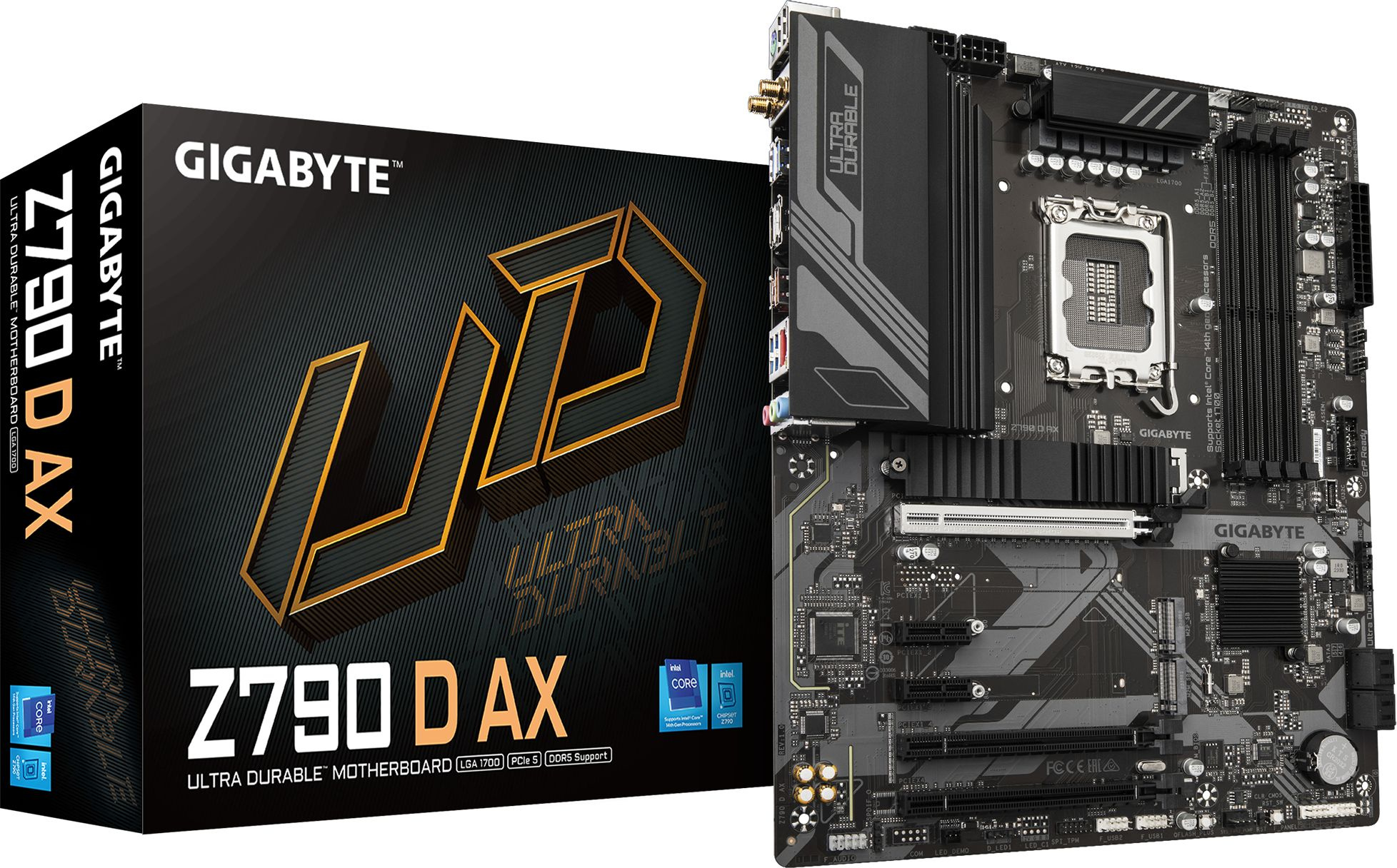Материнская плата Gigabyte Z790 D AX Soc-1700 Intel Z790 4xDDR5 ATX AC`97 8ch(7.1) 2.5Gg RAID+HDMI+DP