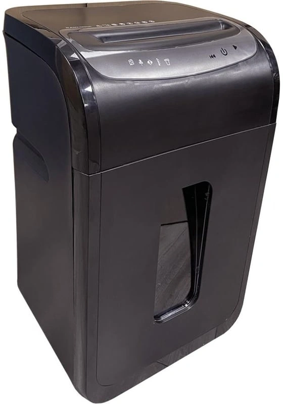 Шредер Office Kit S218 (1,9x13) черный (секр.P-5) фрагменты 22лист. 30лтр. скрепки скобы пл.карты CD