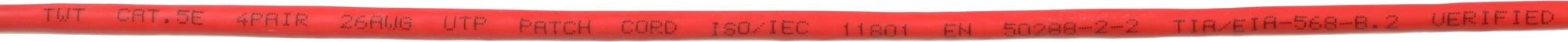 Патч-корд Lanmaster TWT-45-45-5.0-RD UTP RJ-45 вил.-вилка RJ-45 кат.5E 5м красный ПВХ (уп.:1шт)